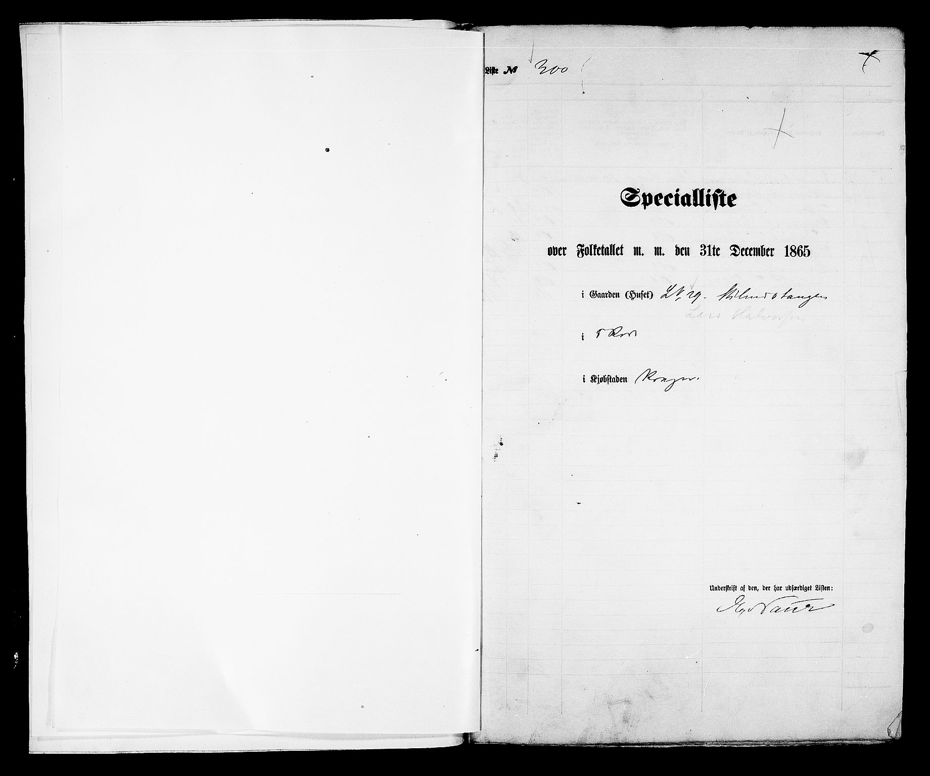 RA, 1865 census for Kragerø/Kragerø, 1865, p. 614