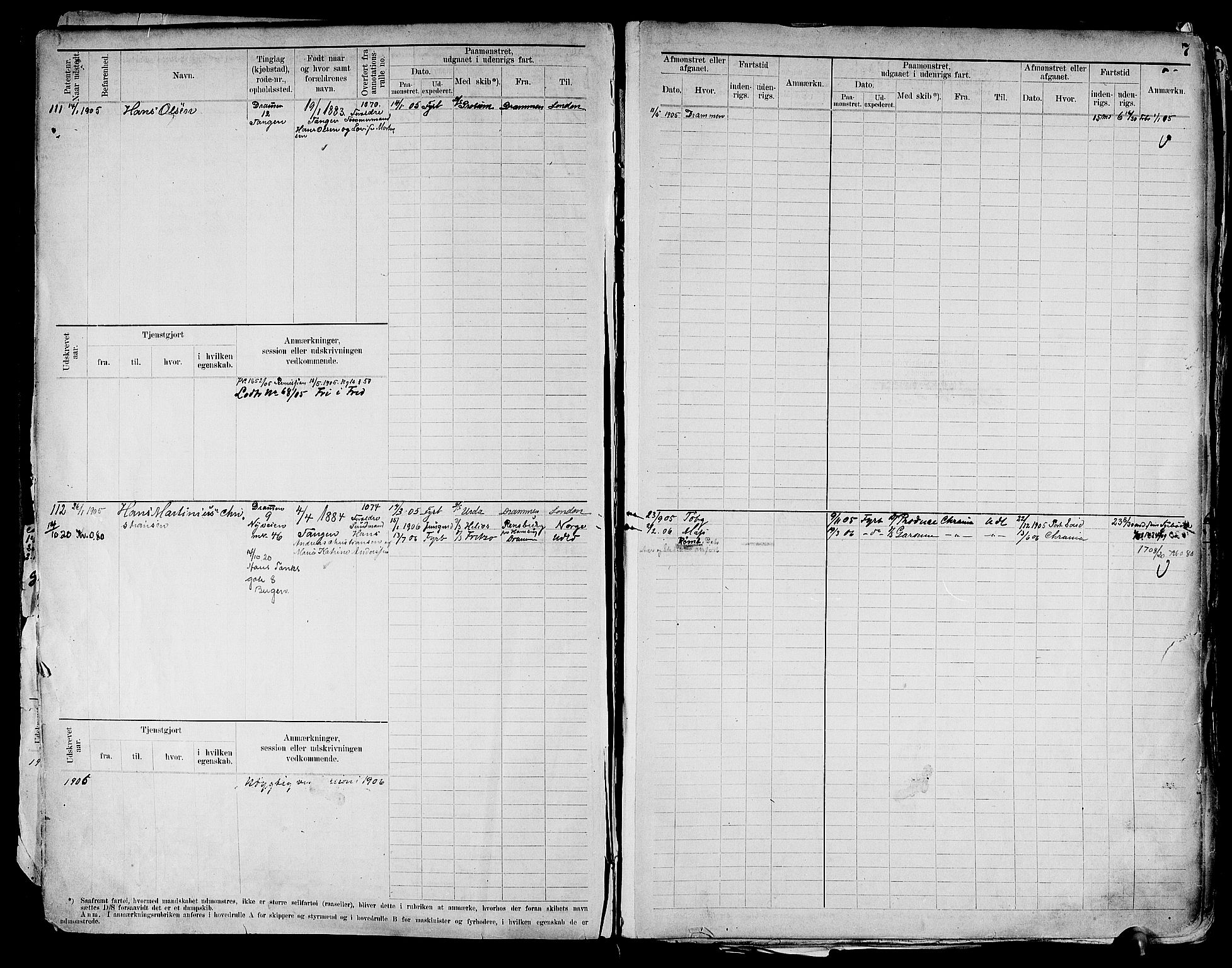 Drammen innrulleringsdistrikt, SAKO/A-781/F/Fd/L0003: Maskinist- og fyrbøterrulle, 1904-1948, p. 9