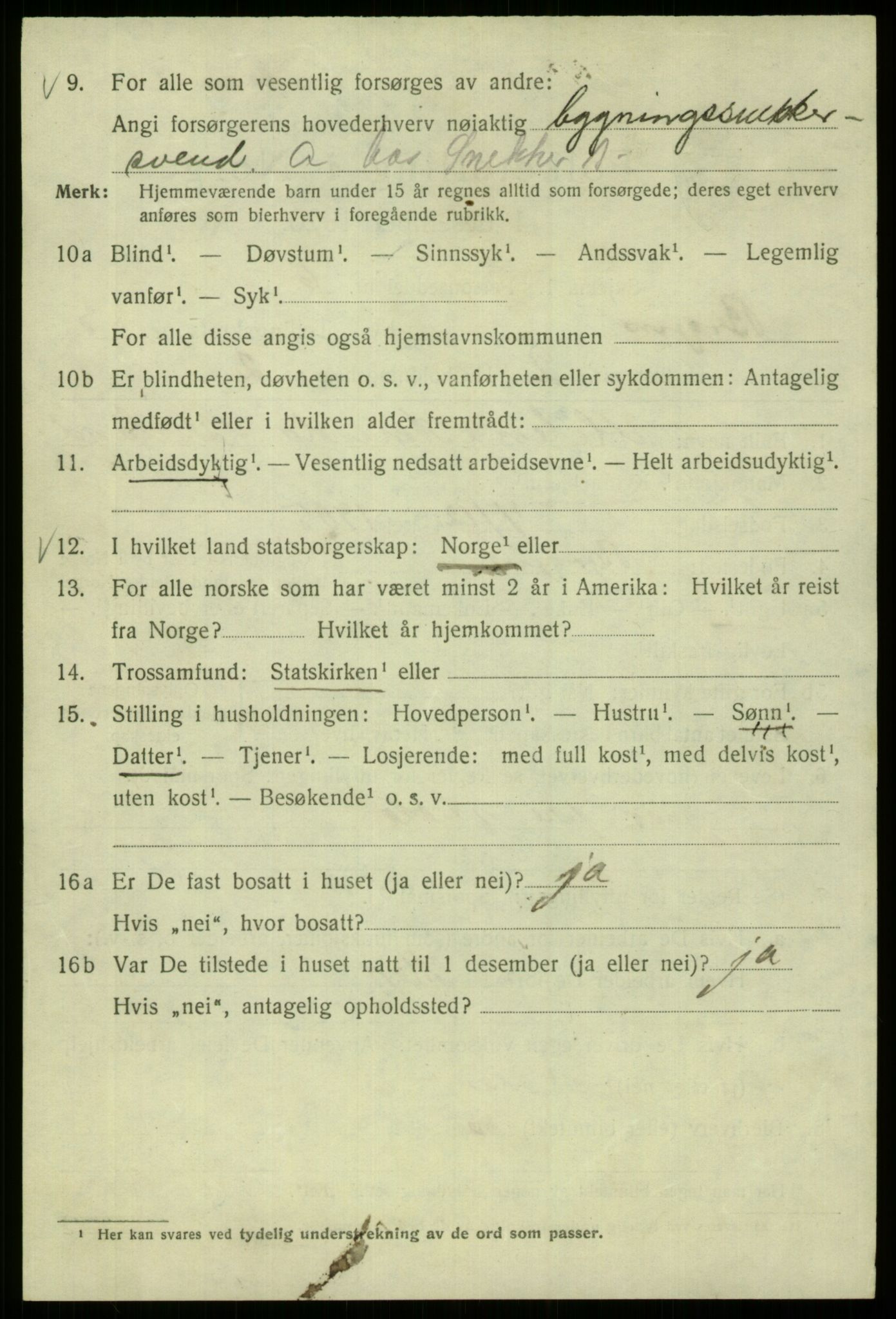 SAB, 1920 census for Bergen, 1920, p. 157066