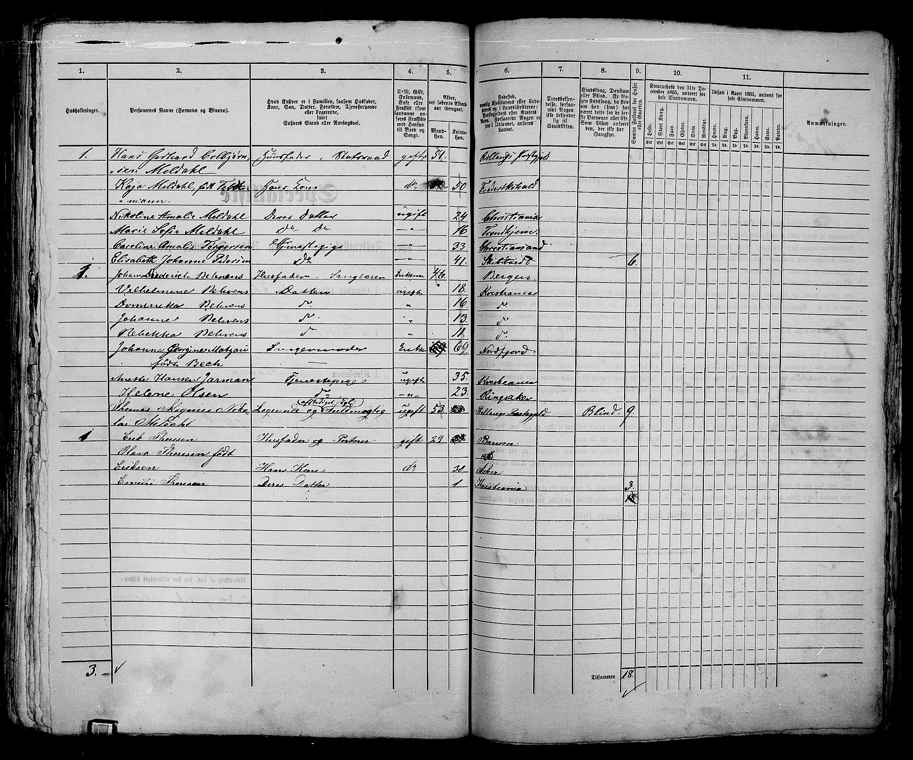 RA, 1865 census for Kristiania, 1865, p. 2126