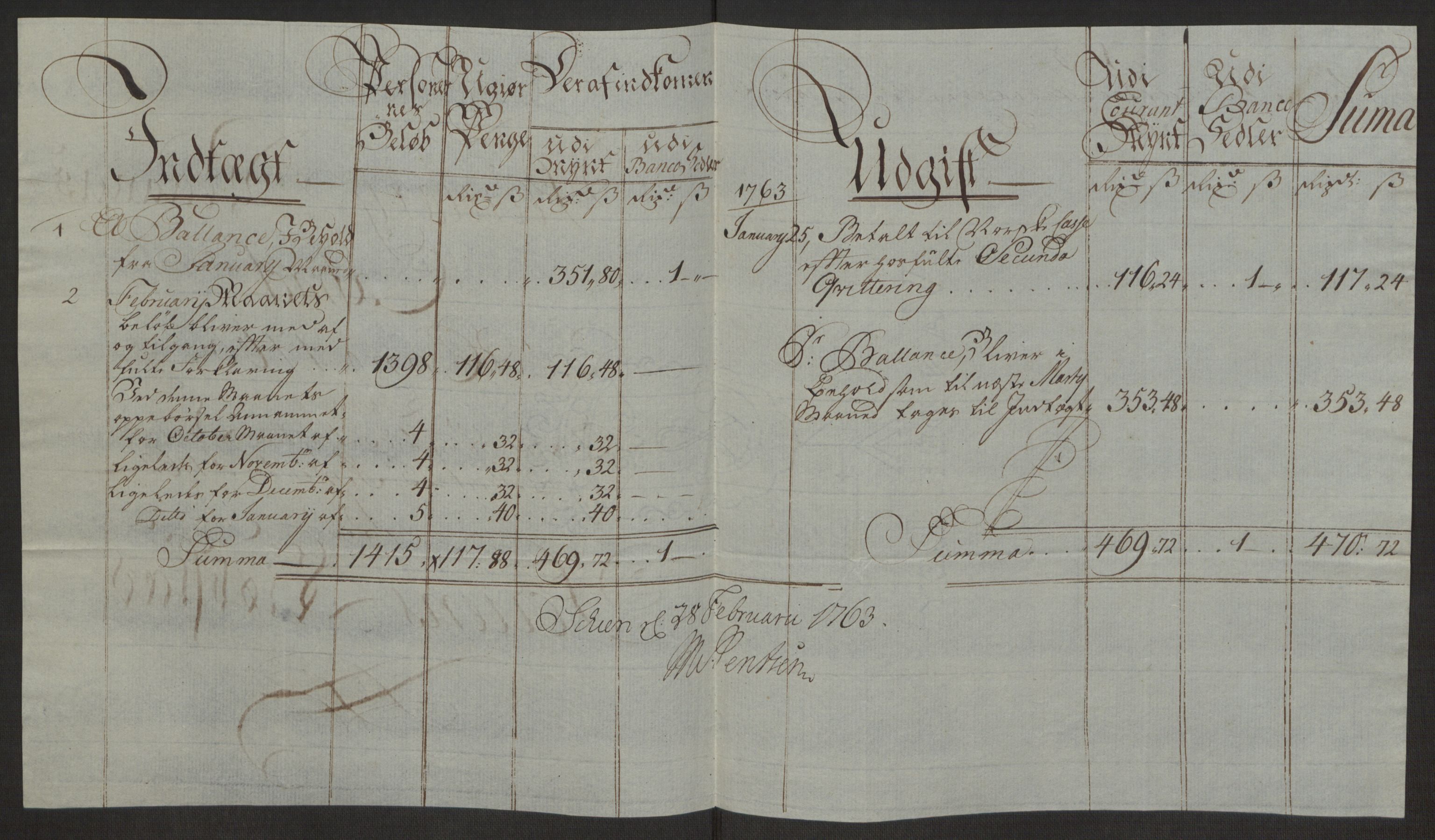 Rentekammeret inntil 1814, Reviderte regnskaper, Byregnskaper, AV/RA-EA-4066/R/Rj/L0198/0001: [J4] Kontribusjonsregnskap / Ekstraskatt, 1762-1768, p. 116