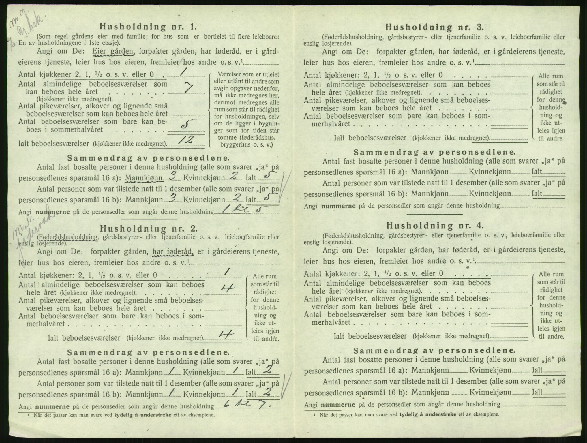 SAT, 1920 census for Straumsnes, 1920, p. 416