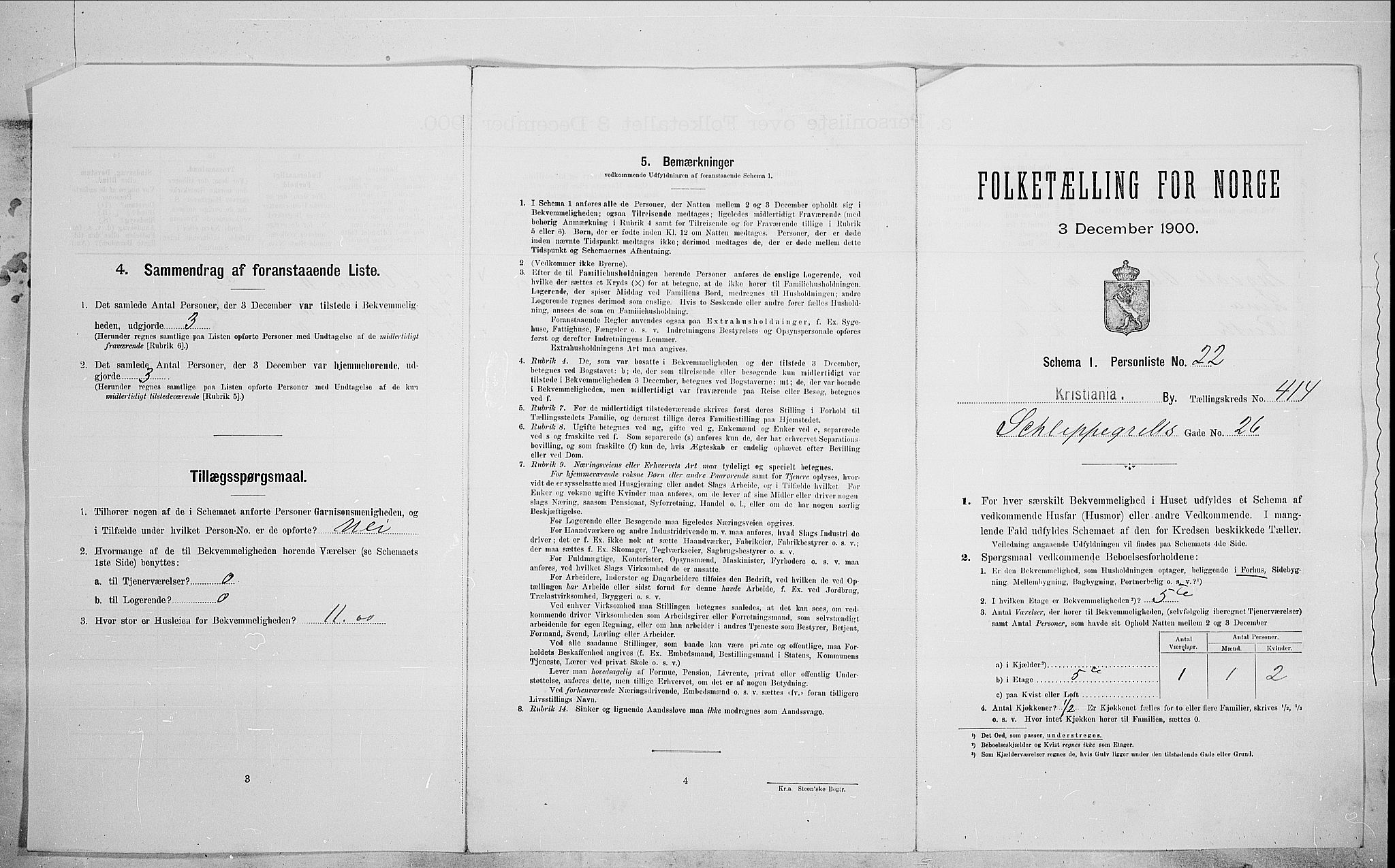 SAO, 1900 census for Kristiania, 1900, p. 80351