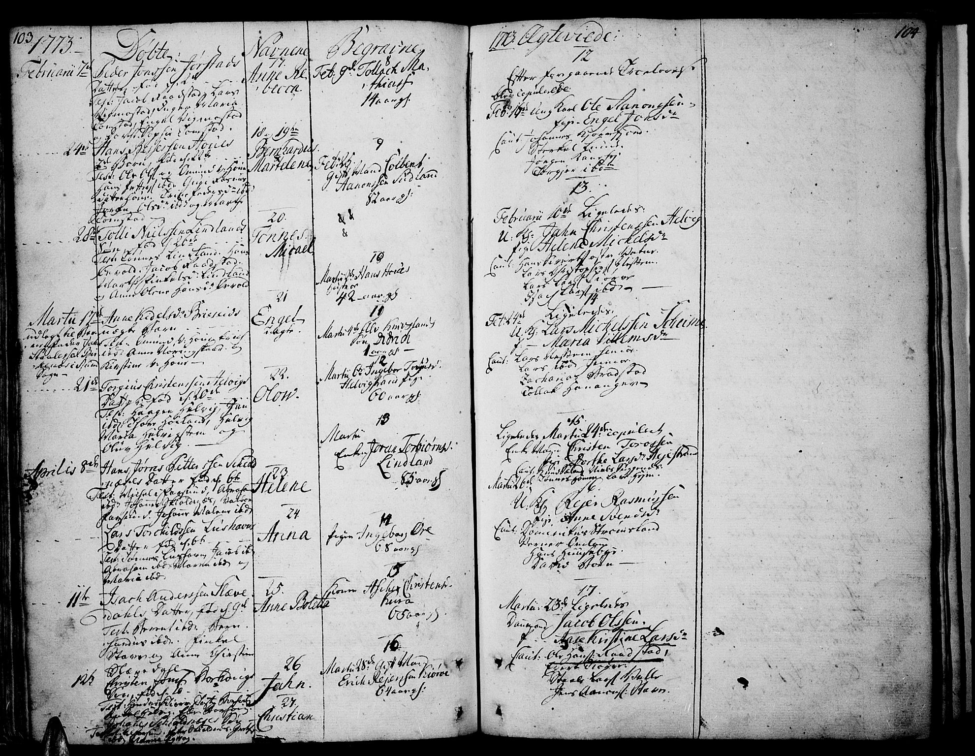 Lista sokneprestkontor, AV/SAK-1111-0027/F/Fa/L0004: Parish register (official) no. A 4, 1768-1794, p. 103-104