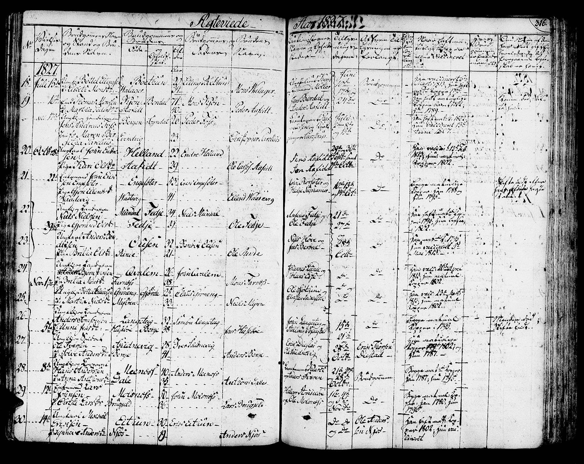 Leikanger sokneprestembete, AV/SAB-A-81001/H/Haa/Haaa/L0006: Parish register (official) no. A 6, 1810-1838, p. 316