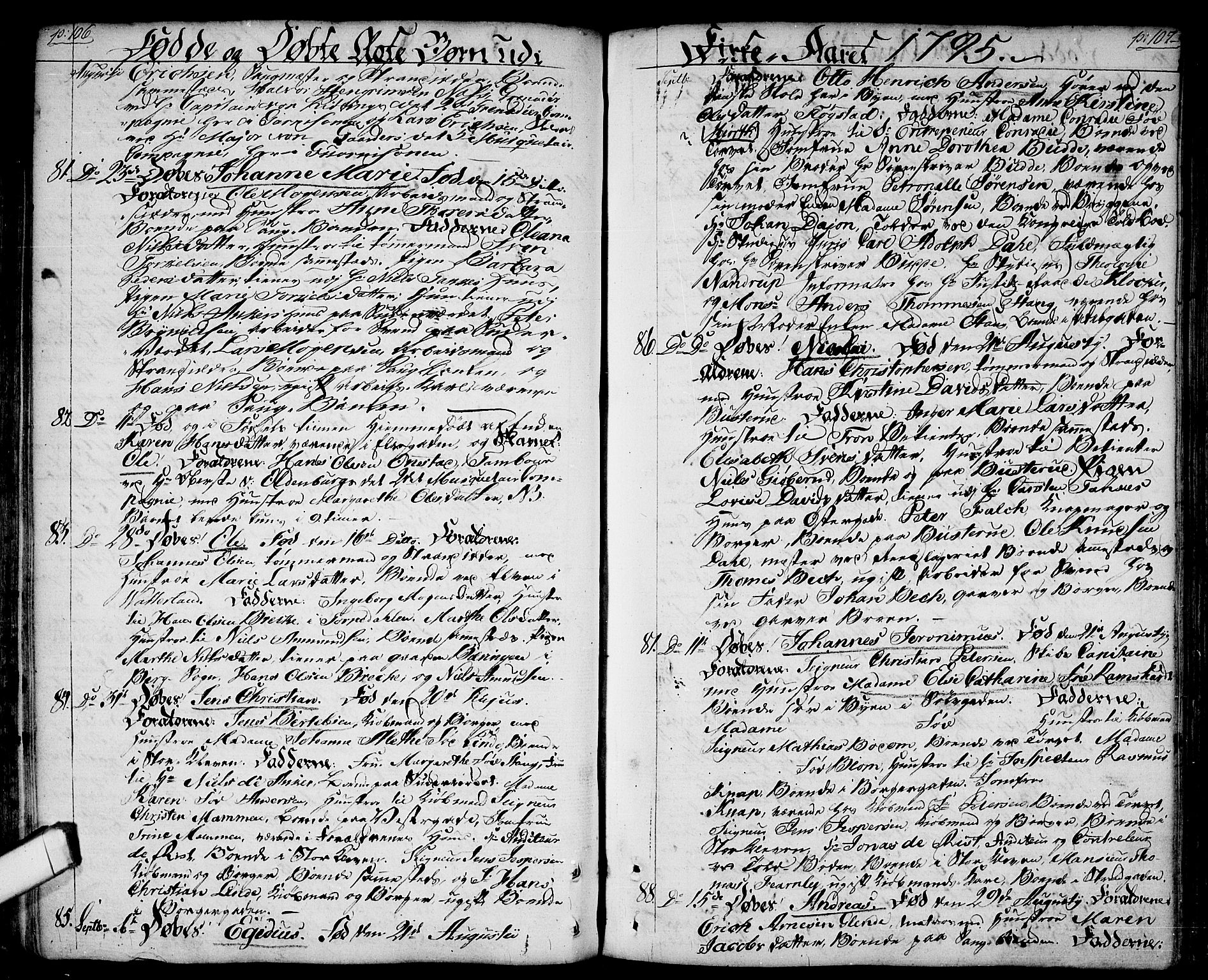 Halden prestekontor Kirkebøker, SAO/A-10909/F/Fa/L0002: Parish register (official) no. I 2, 1792-1812, p. 106-107