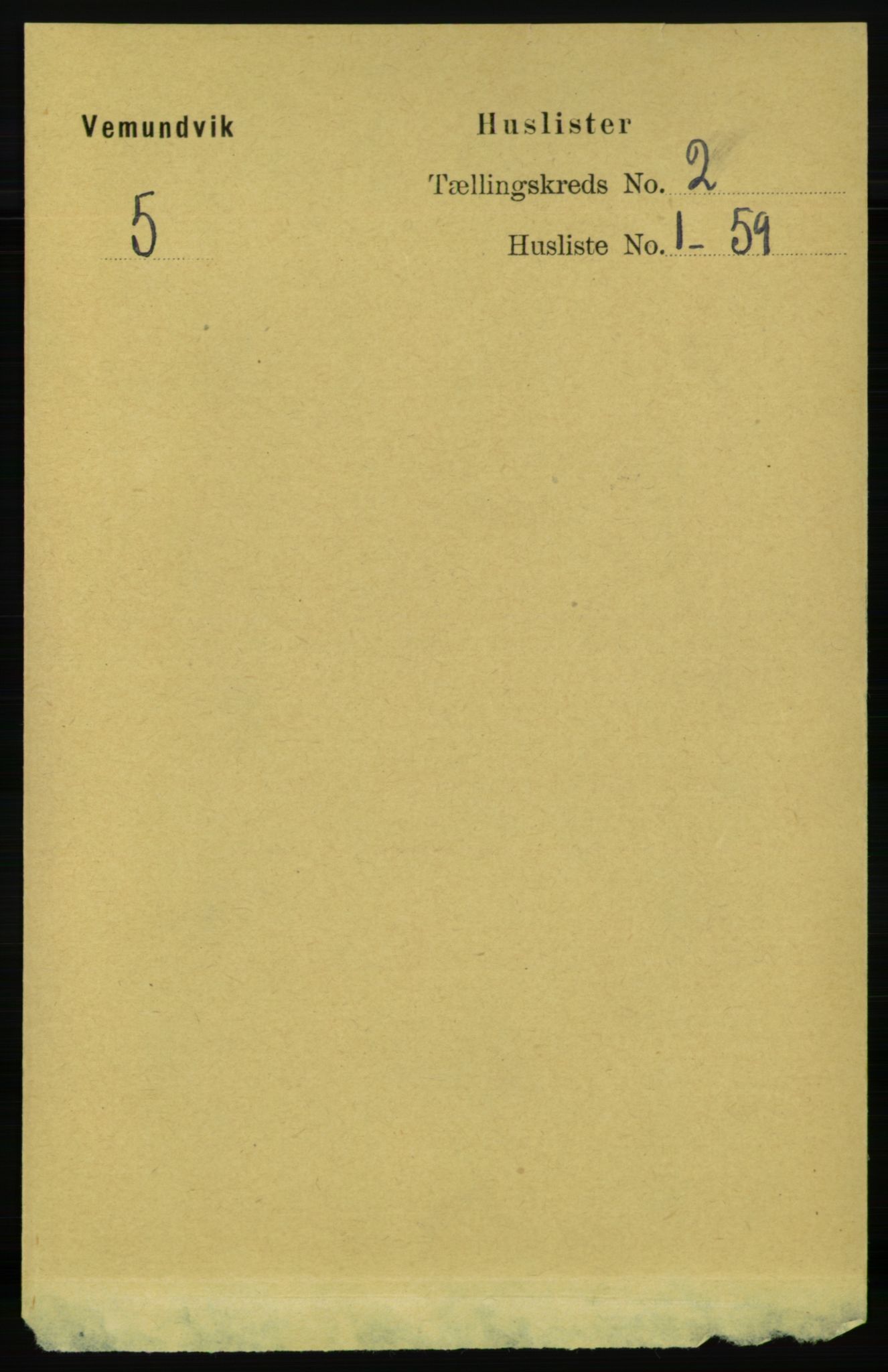 RA, 1891 census for 1745 Vemundvik, 1891, p. 504