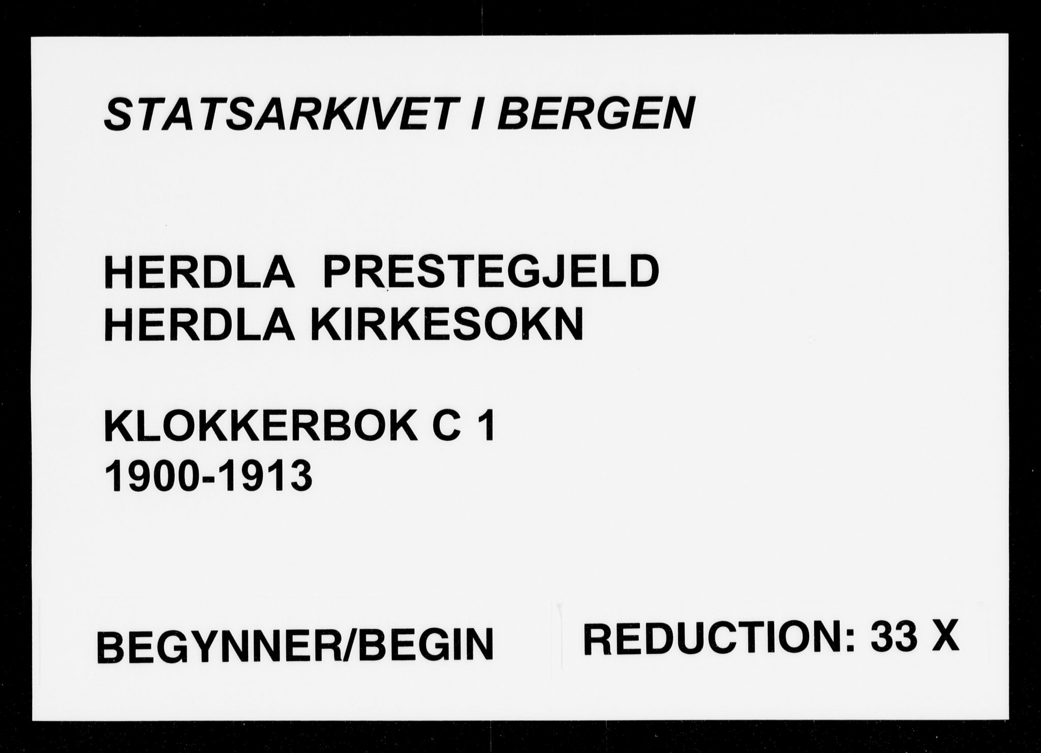 Herdla Sokneprestembete, SAB/A-75701/H/Hab: Parish register (copy) no. C 1, 1900-1913