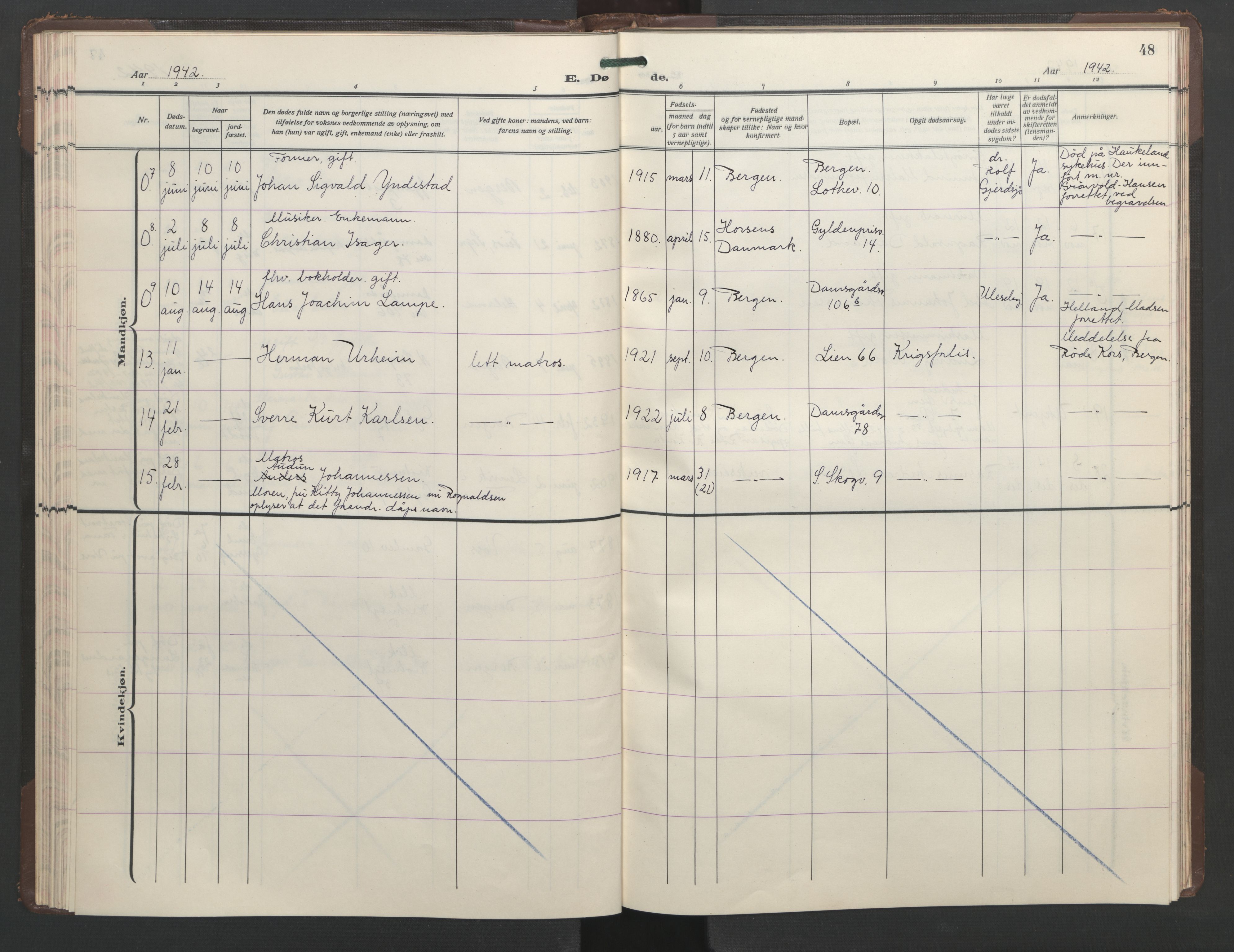 St. Markus sokneprestembete, AV/SAB-A-99935: Parish register (copy) no. D 1, 1928-1961, p. 47b-48a