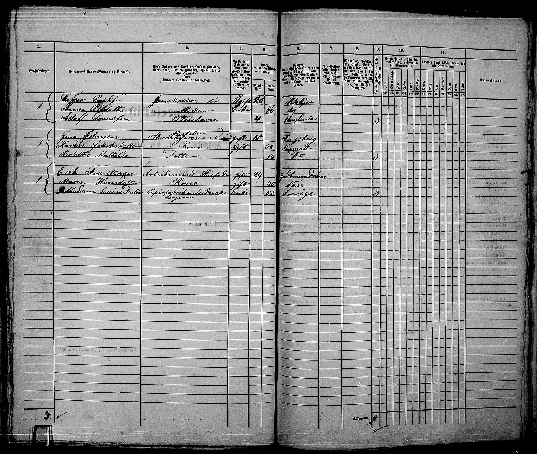 RA, 1865 census for Kristiania, 1865, p. 4789