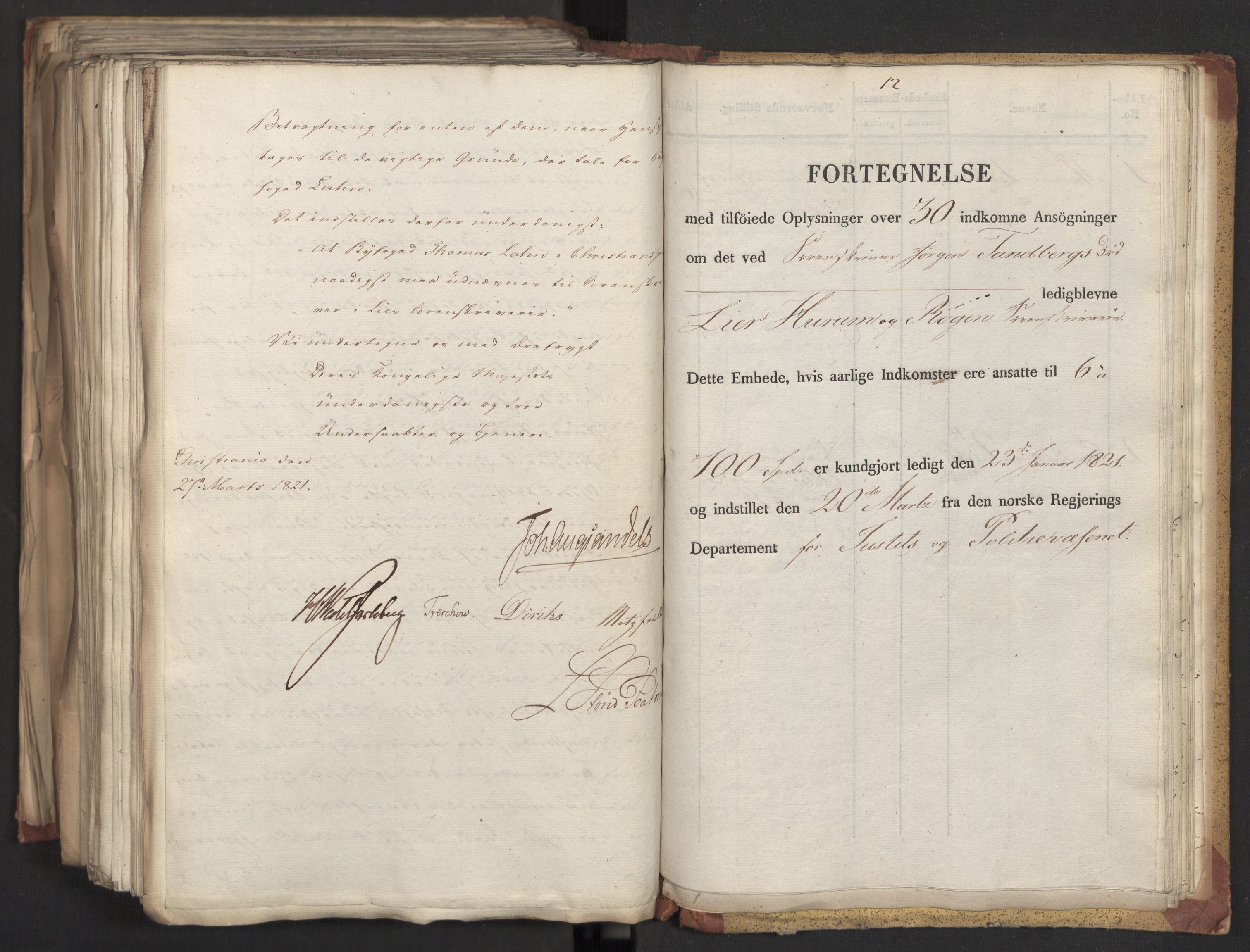 Statsrådsavdelingen i Stockholm, AV/RA-S-1003/D/Da/L0025: Regjeringsinnstillinger nr. 4873-5062, 1821, p. 500