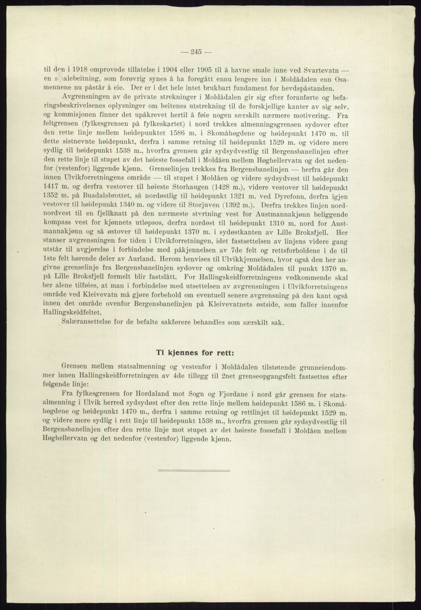 Høyfjellskommisjonen, AV/RA-S-1546/X/Xa/L0001: Nr. 1-33, 1909-1953, p. 851