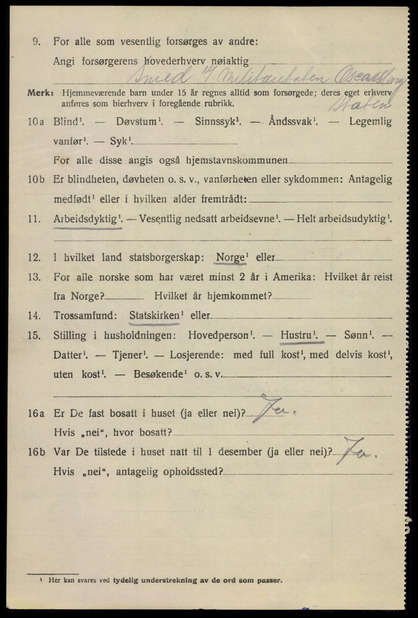 SAO, 1920 census for Drøbak, 1920, p. 4392