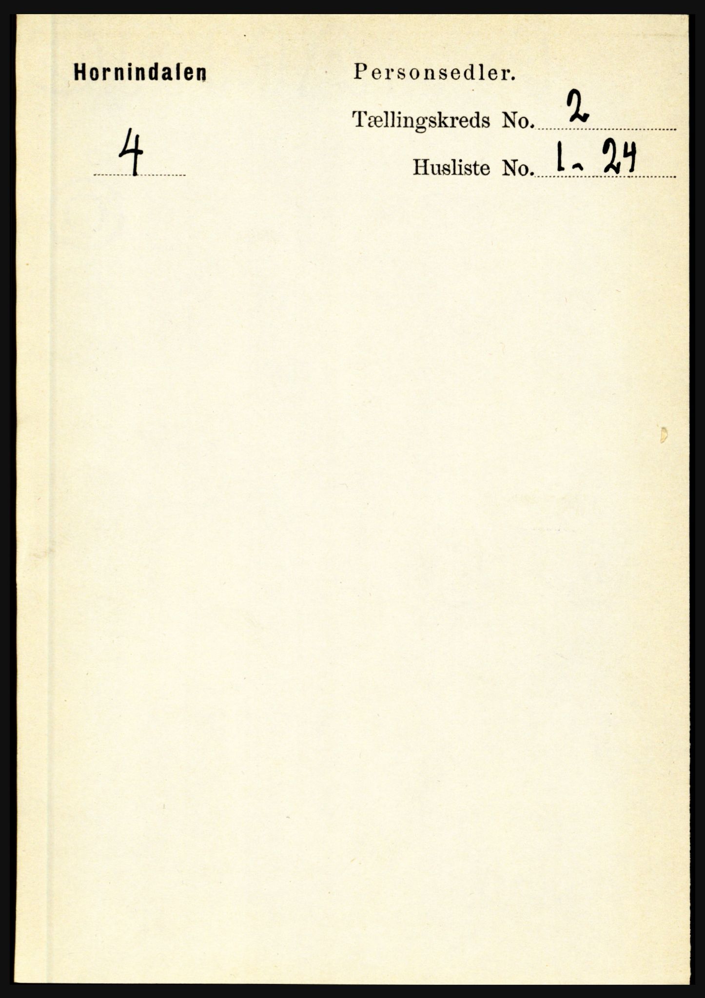 RA, 1891 census for 1444 Hornindal, 1891, p. 324