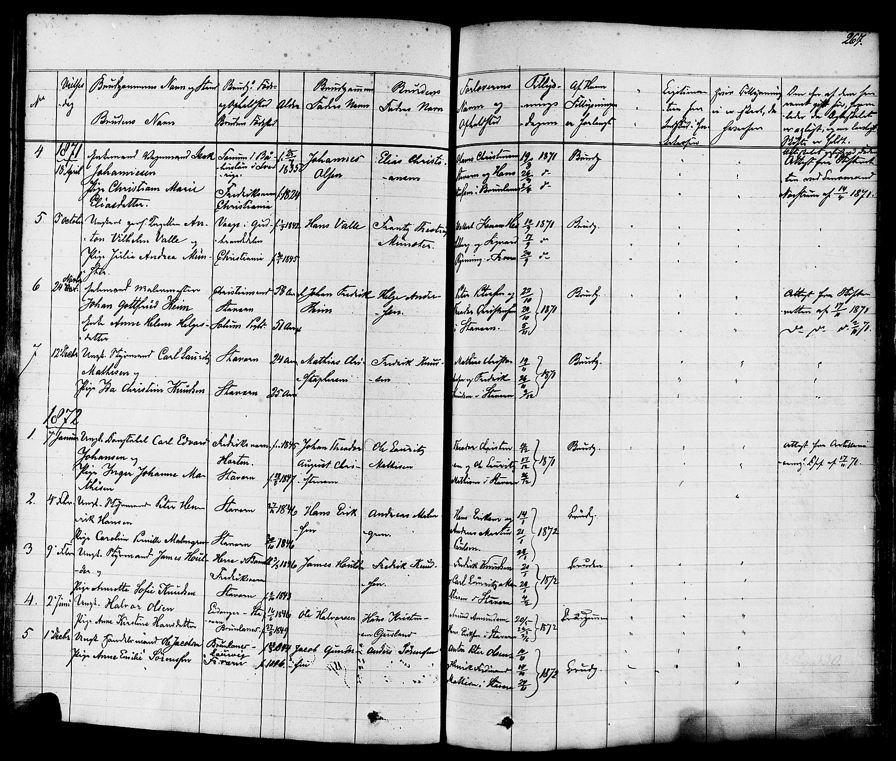 Stavern kirkebøker, SAKO/A-318/F/Fa/L0007: Parish register (official) no. 7, 1840-1877, p. 267