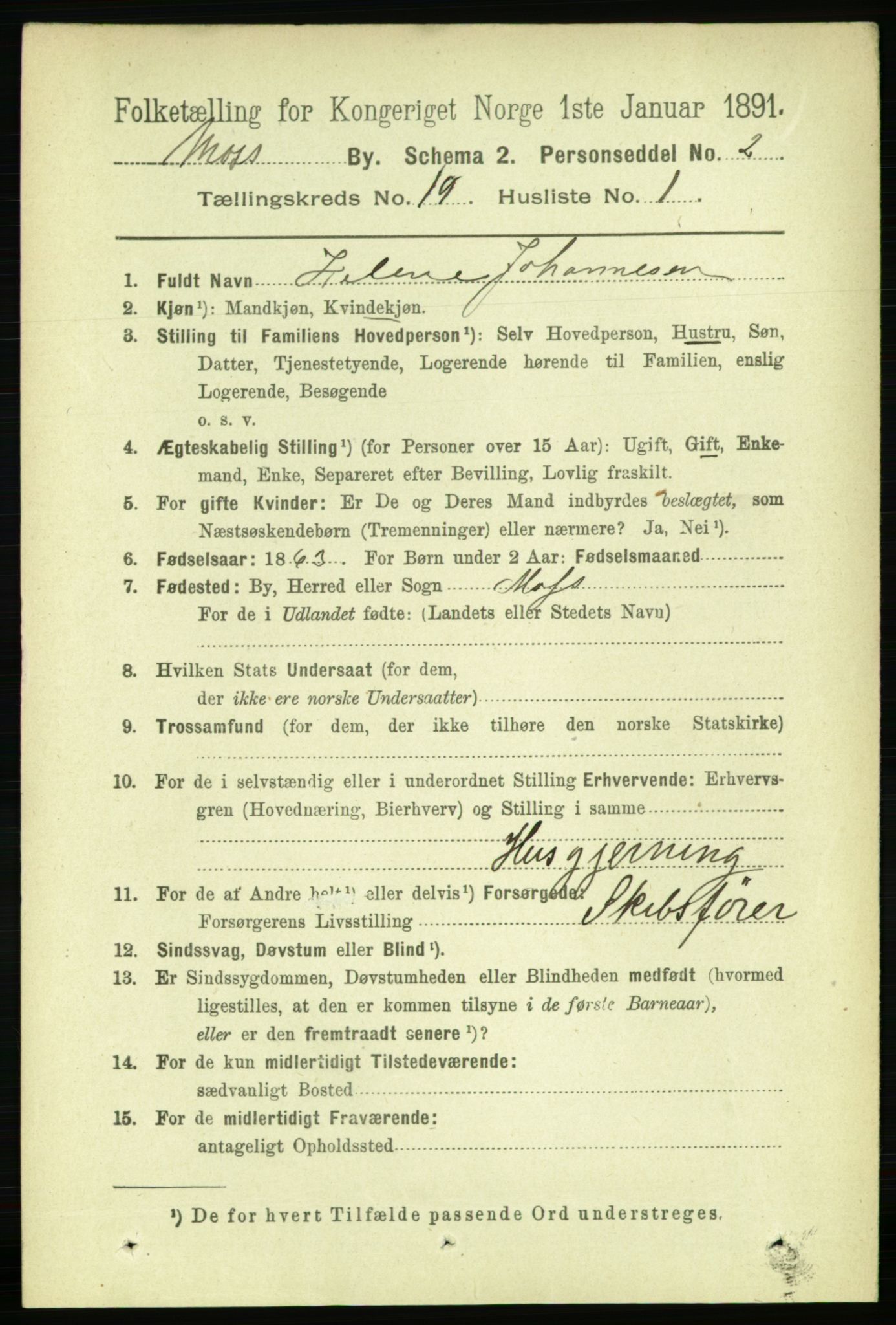 RA, 1891 census for 0104 Moss, 1891, p. 8572