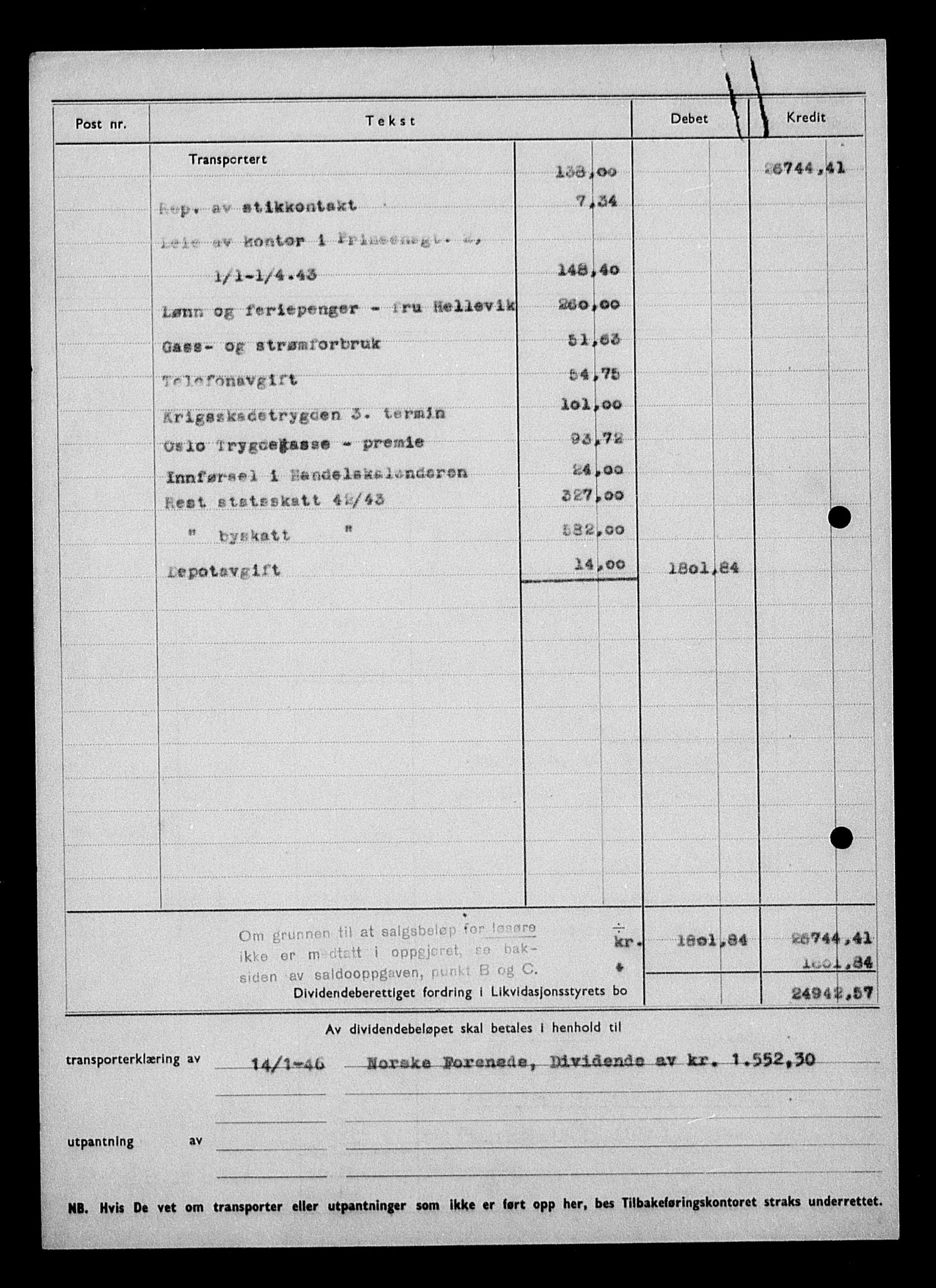 Justisdepartementet, Tilbakeføringskontoret for inndratte formuer, AV/RA-S-1564/H/Hc/Hcc/L0934: --, 1945-1947, p. 164