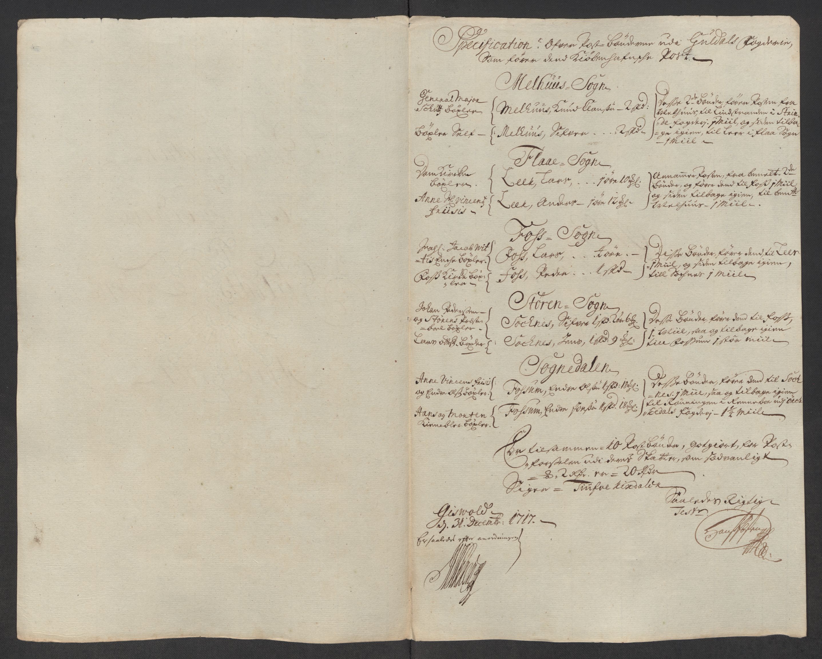 Rentekammeret inntil 1814, Reviderte regnskaper, Fogderegnskap, AV/RA-EA-4092/R60/L3969: Fogderegnskap Orkdal og Gauldal, 1717, p. 545