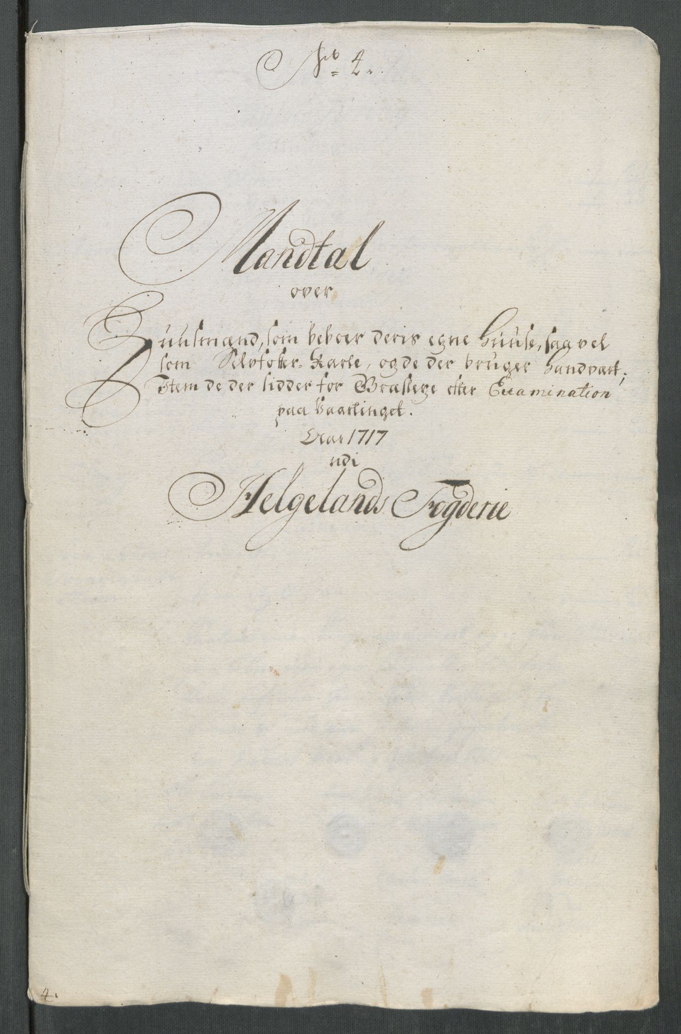 Rentekammeret inntil 1814, Reviderte regnskaper, Fogderegnskap, RA/EA-4092/R65/L4515: Fogderegnskap Helgeland, 1717, p. 107