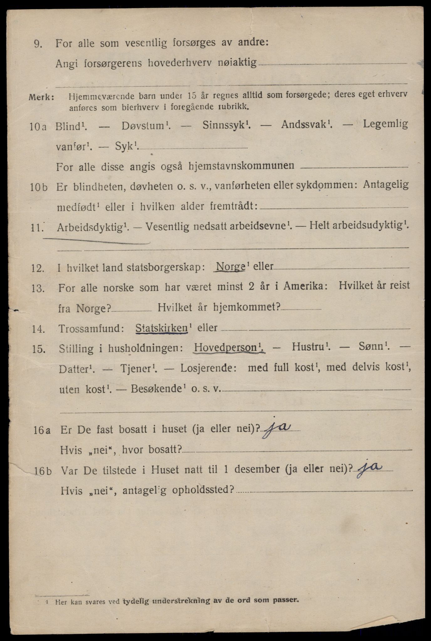 SAT, 1920 census for Trondheim, 1920, p. 97603