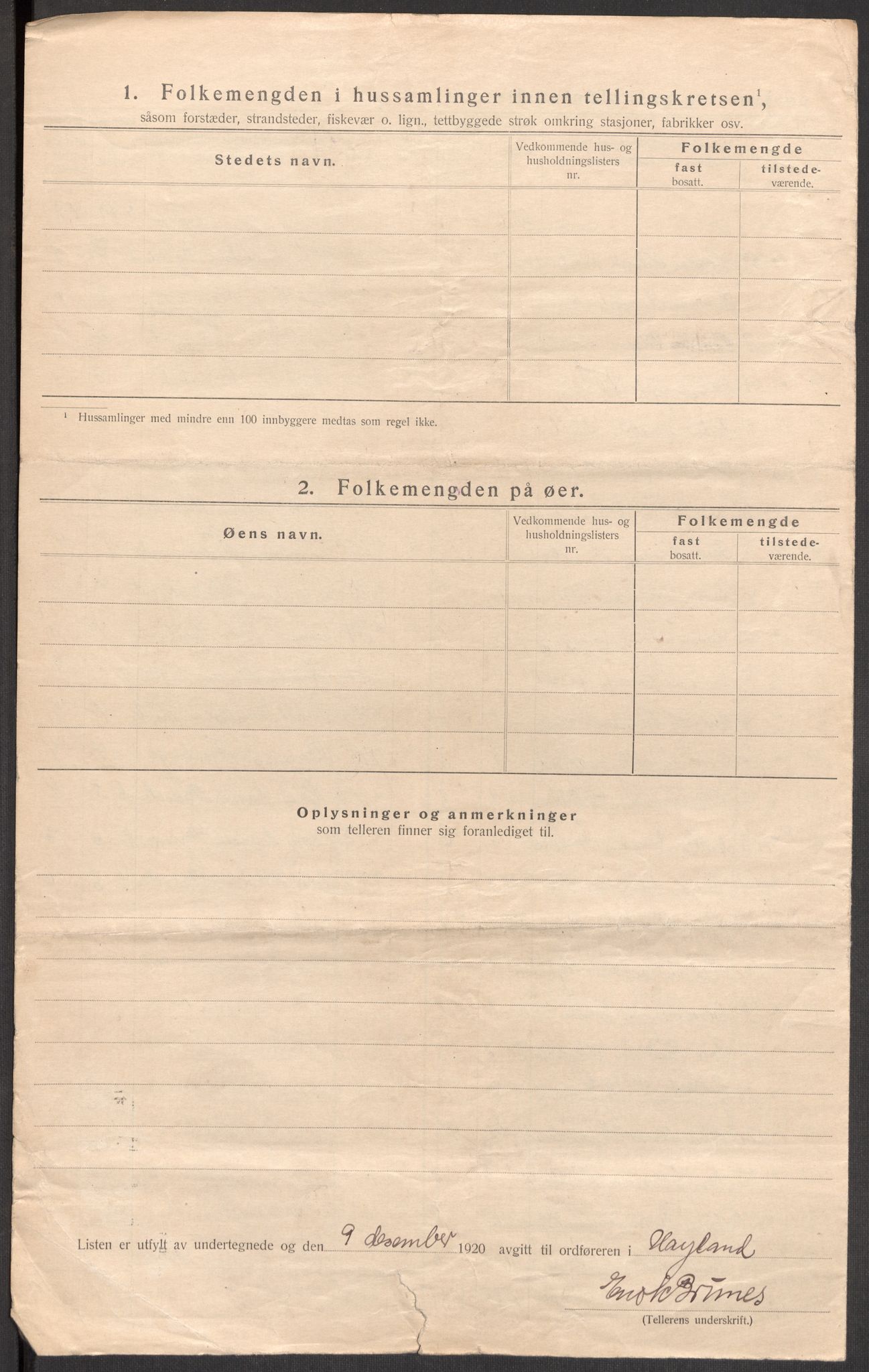 SAST, 1920 census for Høyland, 1920, p. 35