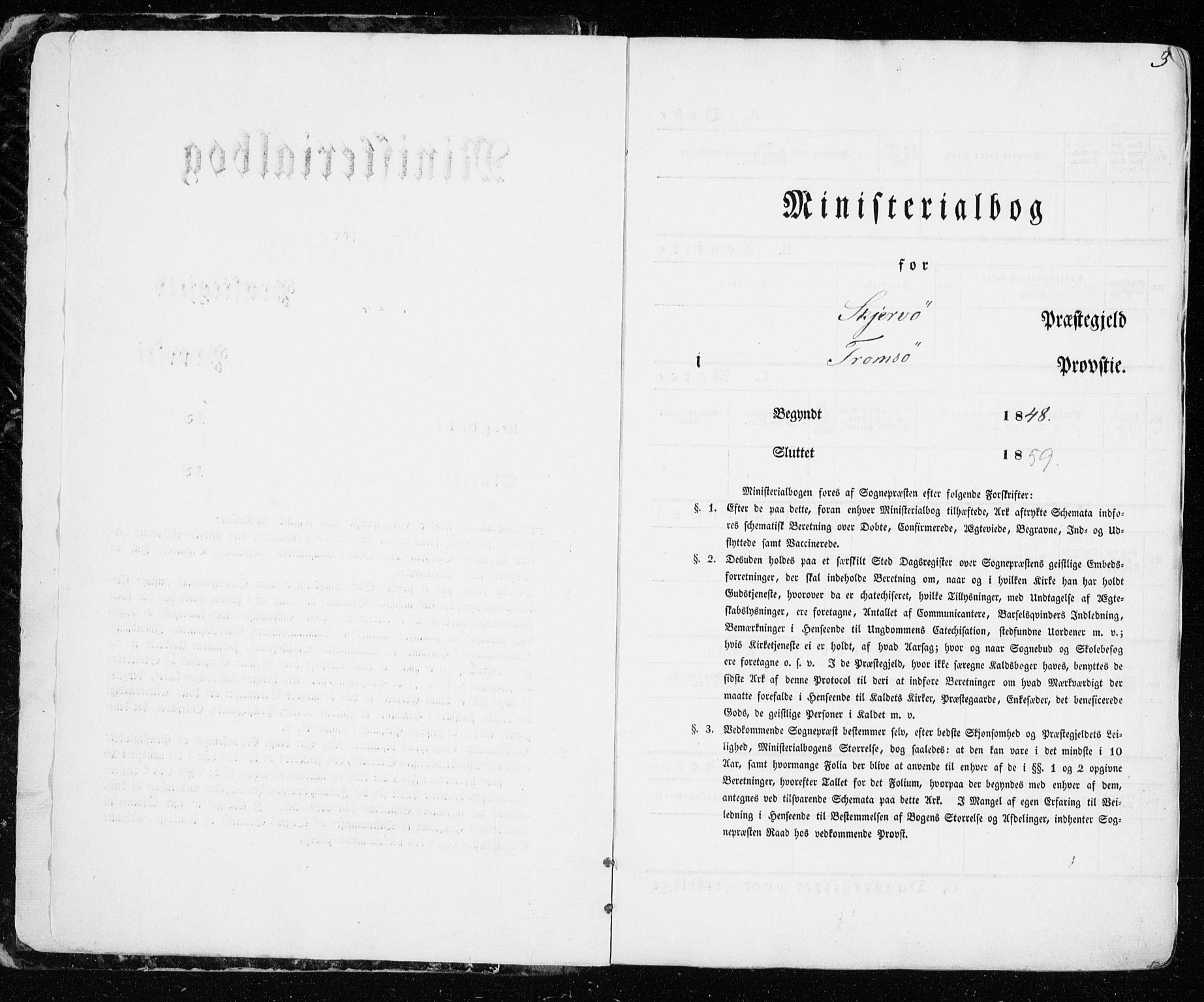Skjervøy sokneprestkontor, AV/SATØ-S-1300/H/Ha/Haa/L0006kirke: Parish register (official) no. 6, 1848-1859, p. 3
