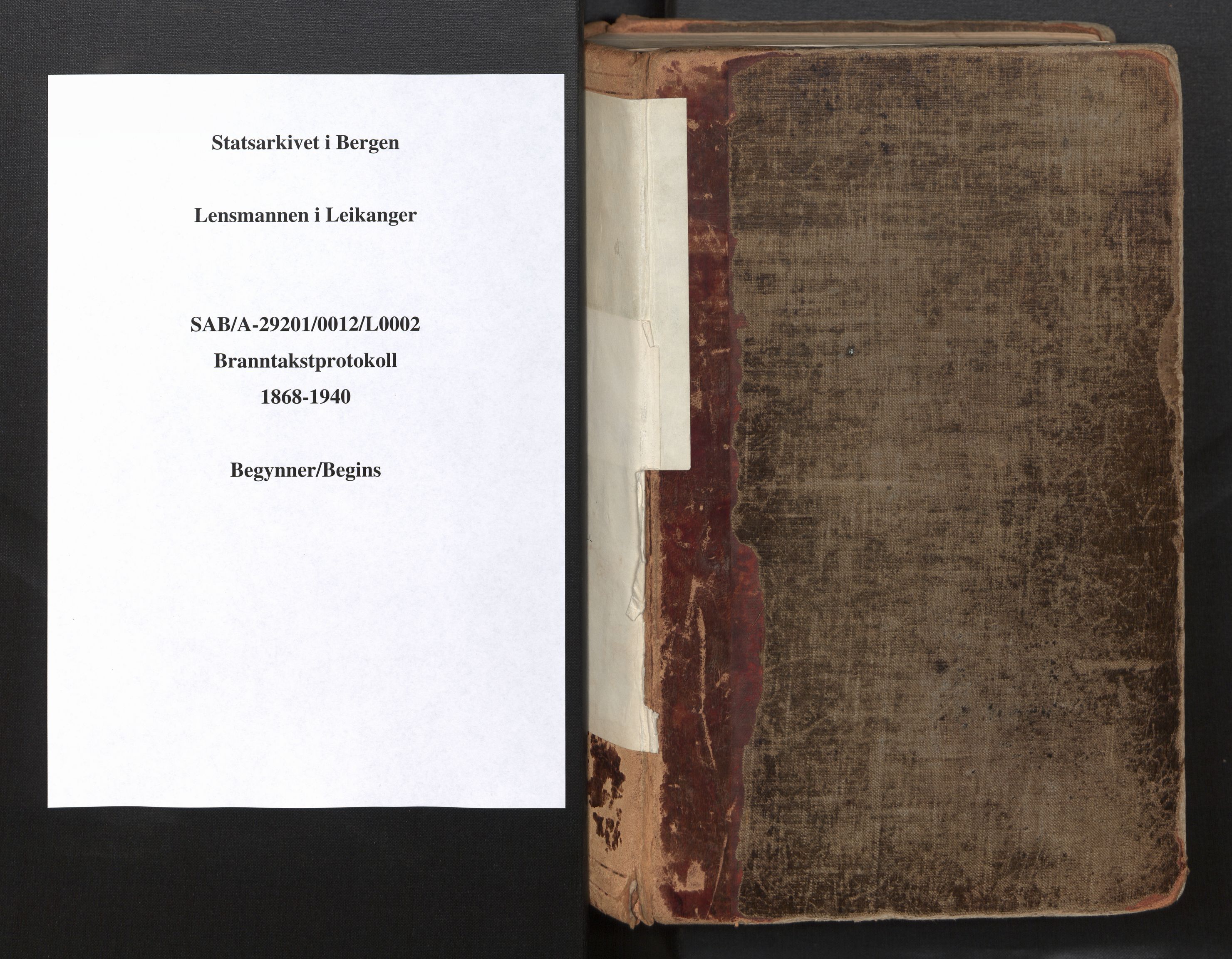 Lensmannen i Leikanger, SAB/A-29201/0012/L0002: Branntakstprotokoll, 1868-1940