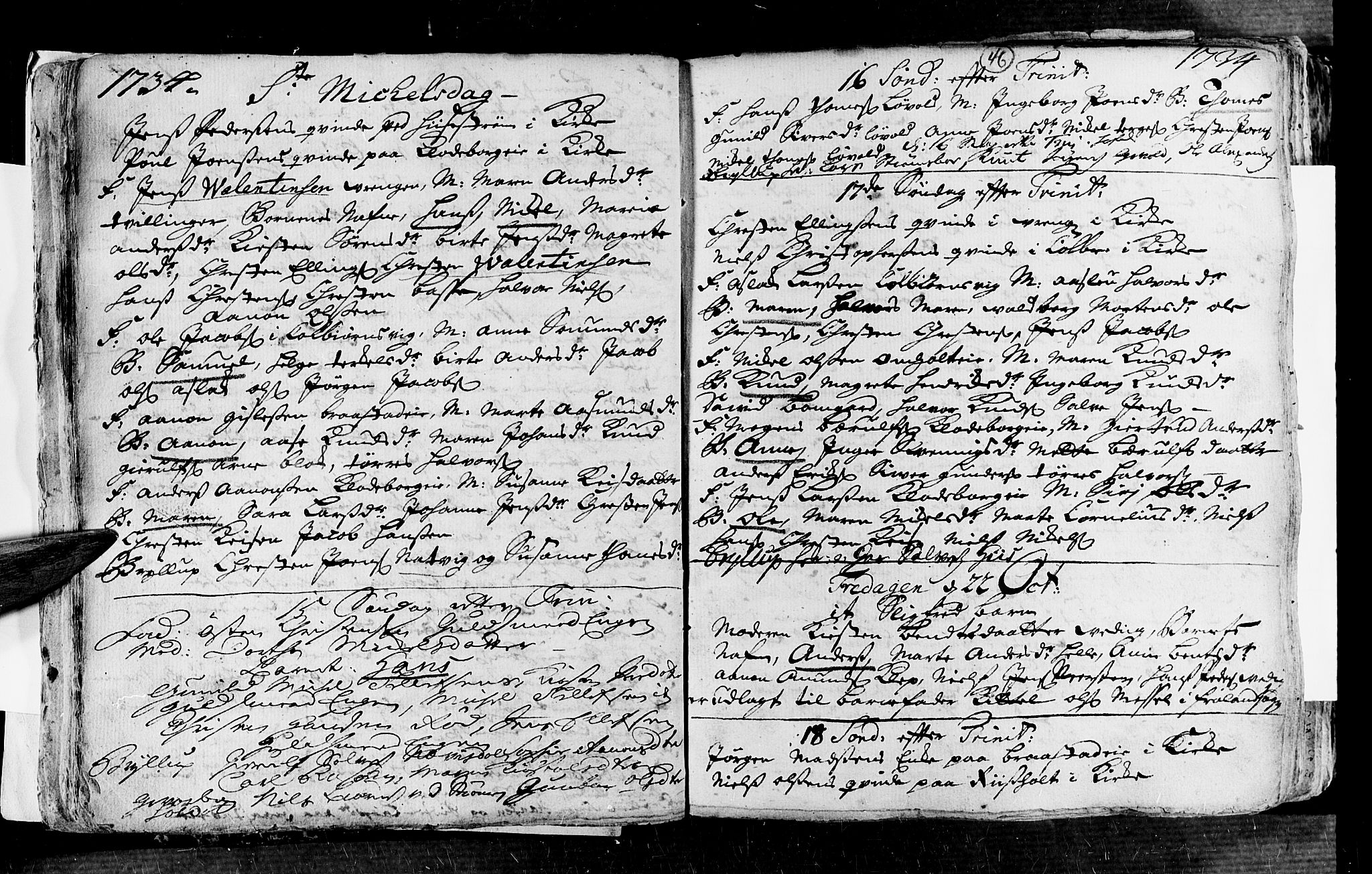 Øyestad sokneprestkontor, AV/SAK-1111-0049/F/Fa/L0004: Parish register (official) no. A 4, 1730-1750, p. 46