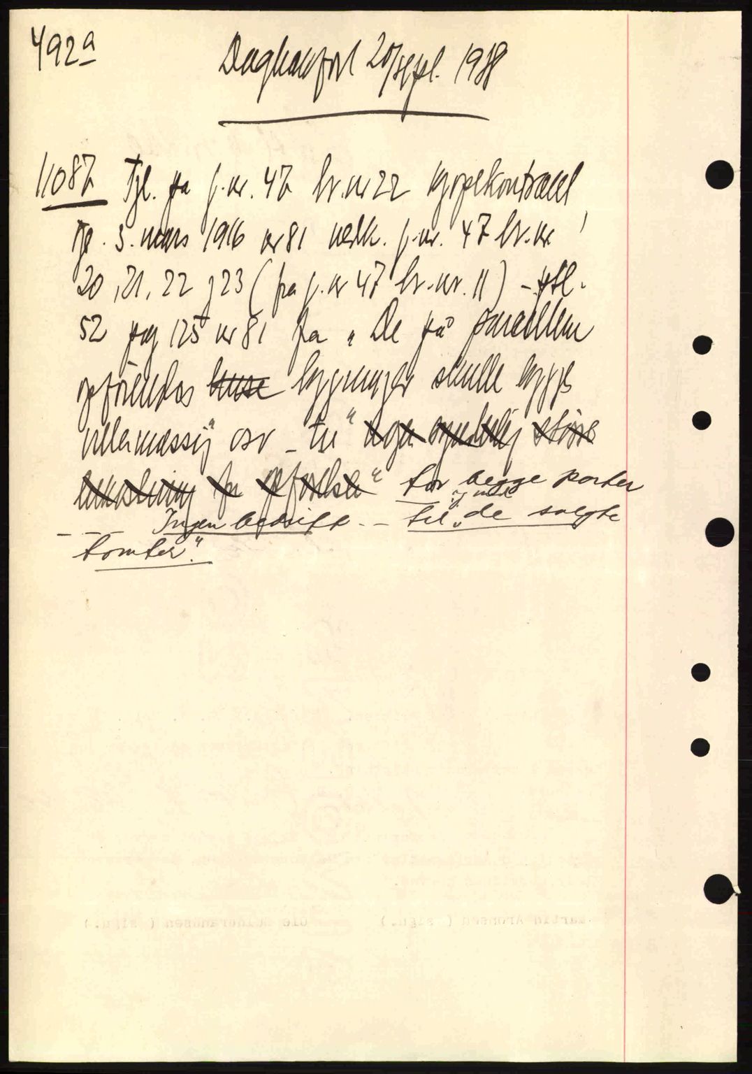 Aker herredsskriveri, SAO/A-10896/G/Gb/Gba/Gbab/L0025: Mortgage book no. A154-155, 1938-1938, Diary no: : 11087/1938