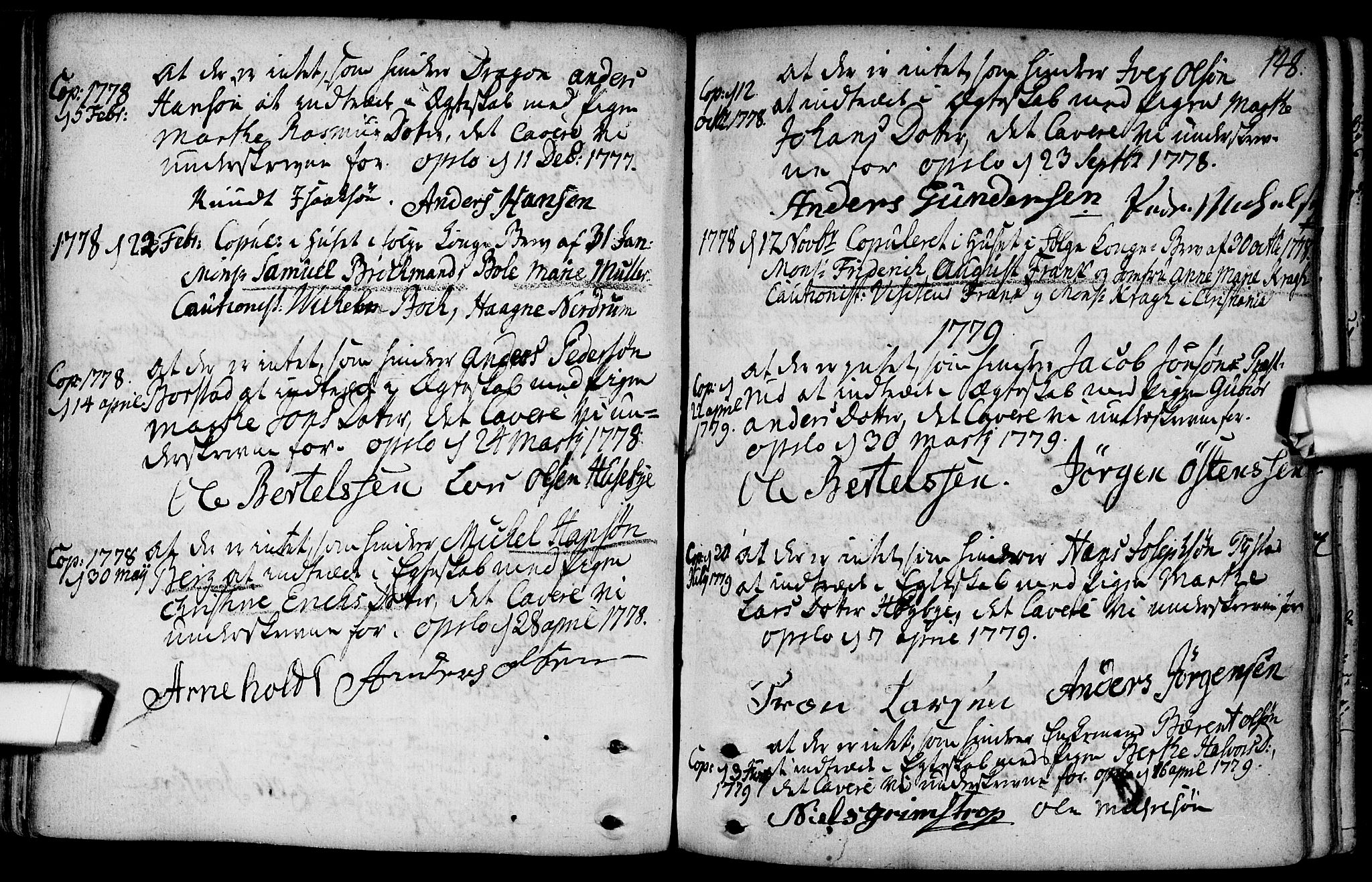 Gamlebyen prestekontor Kirkebøker, SAO/A-10884/F/Fa/L0001: Parish register (official) no. 1, 1734-1818, p. 148
