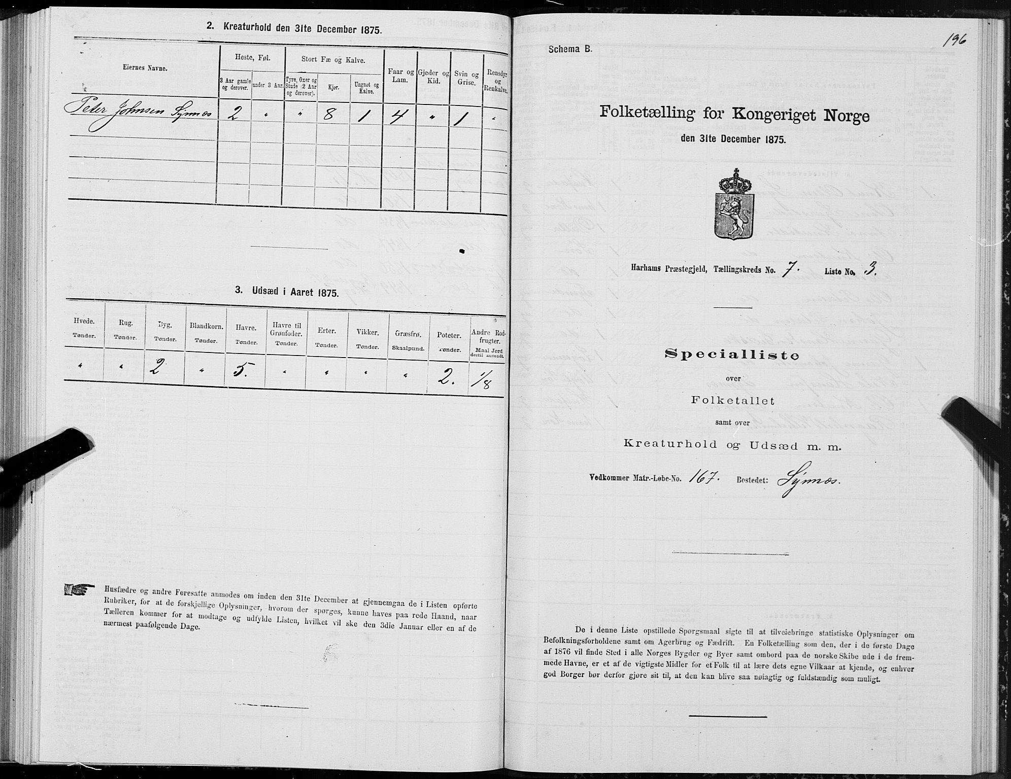 SAT, 1875 census for 1534P Haram, 1875, p. 3196