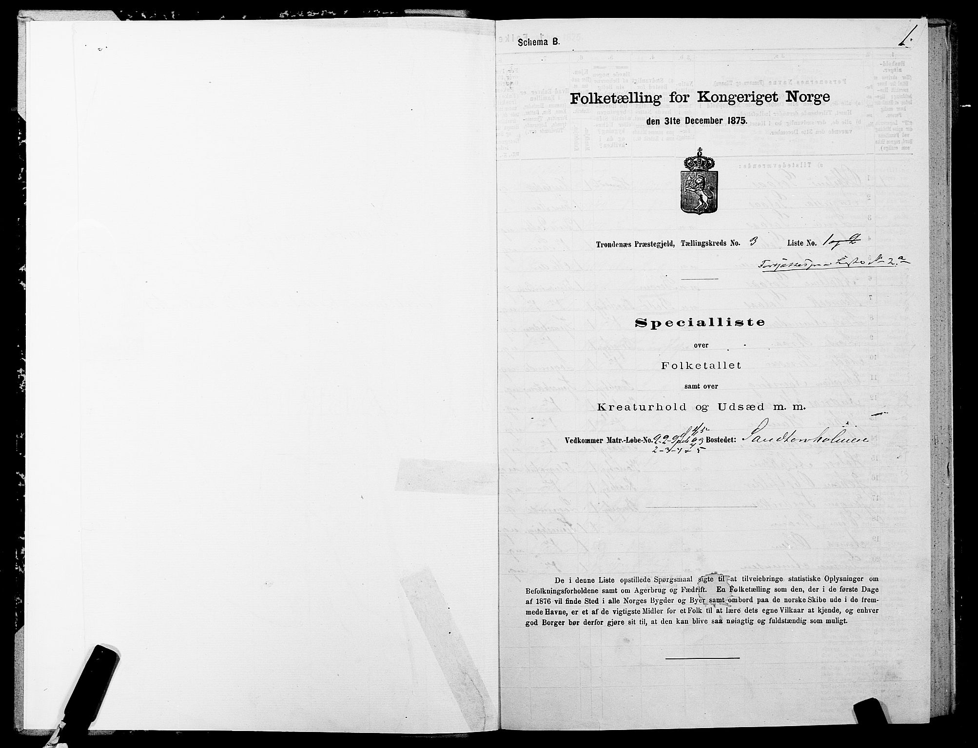 SATØ, 1875 census for 1914P Trondenes, 1875, p. 3001