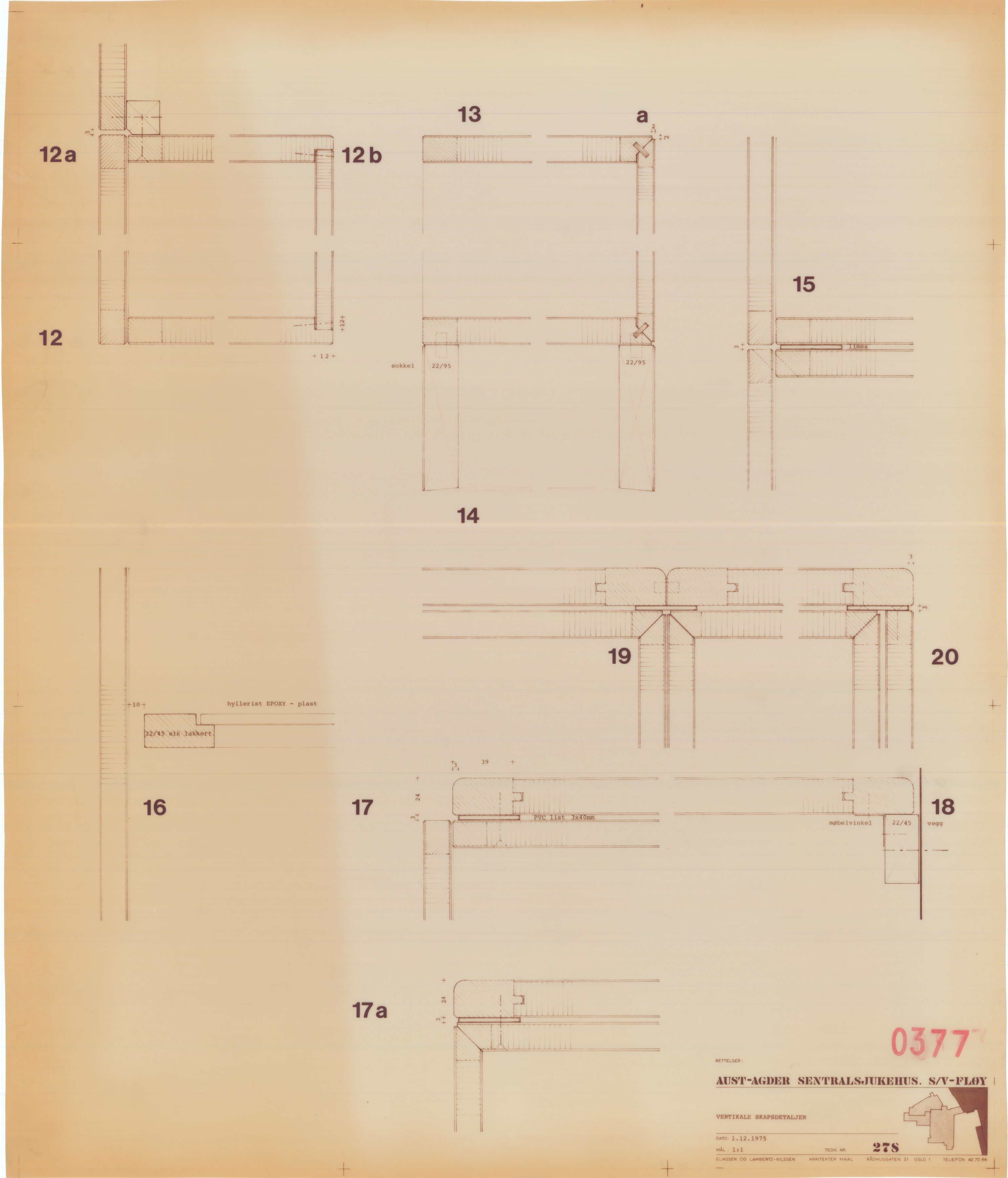 Eliassen og Lambertz-Nilssen Arkitekter, AAKS/PA-2983/T/T03/L0005: Tegningskogger 377, 1974-1978, p. 5