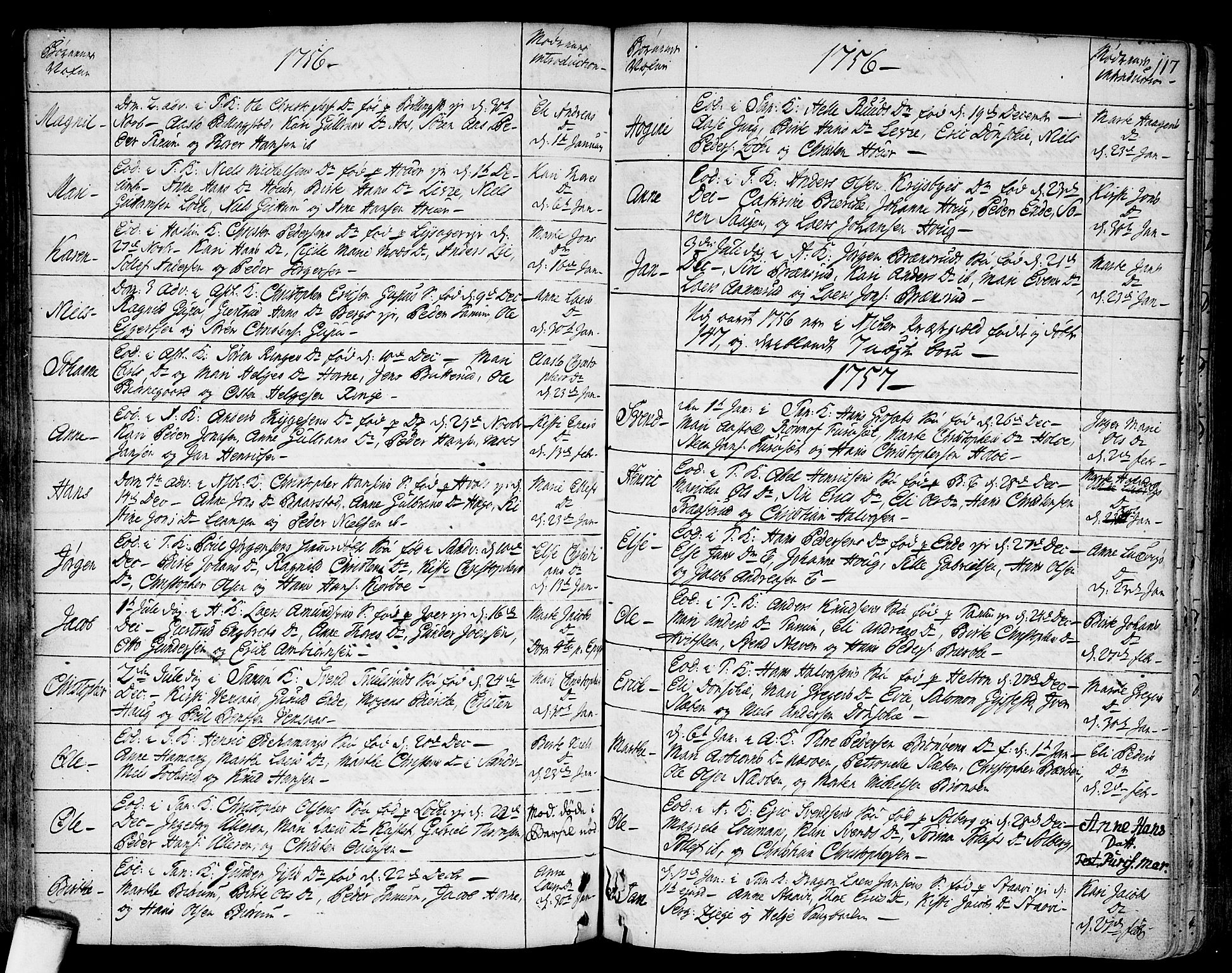 Asker prestekontor Kirkebøker, SAO/A-10256a/F/Fa/L0002: Parish register (official) no. I 2, 1733-1766, p. 117