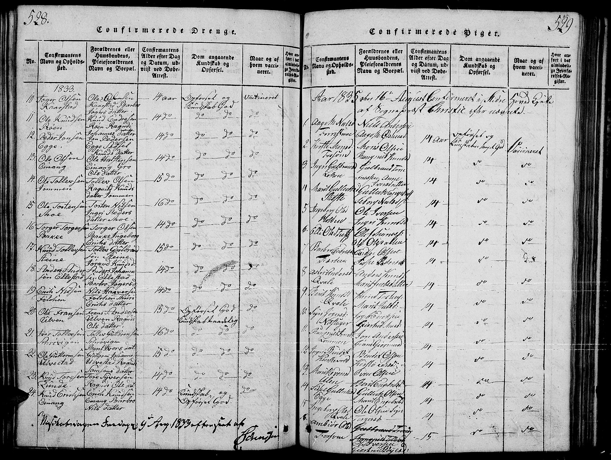 Slidre prestekontor, SAH/PREST-134/H/Ha/Hab/L0001: Parish register (copy) no. 1, 1814-1838, p. 528-529