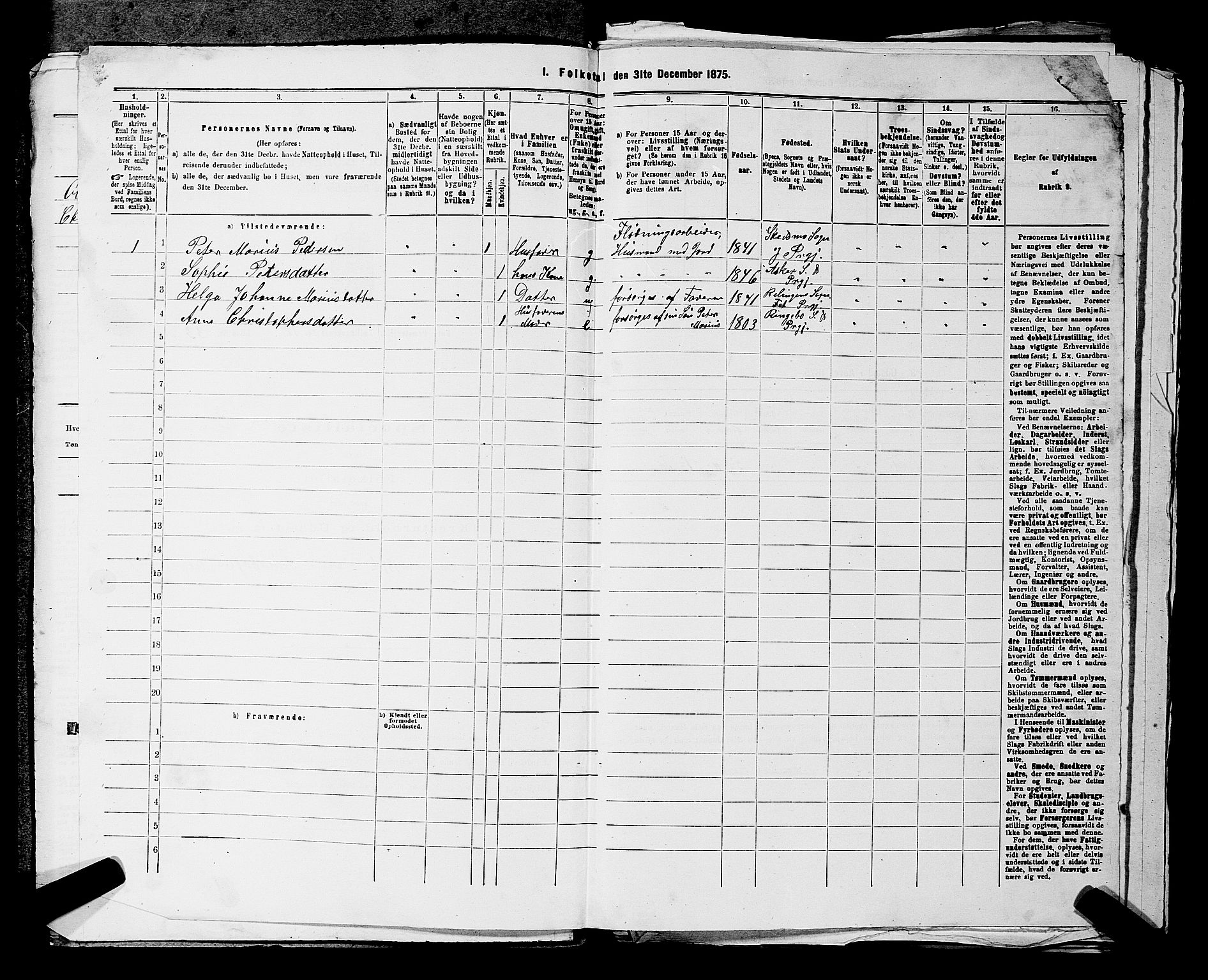 RA, 1875 census for 0227P Fet, 1875, p. 1435