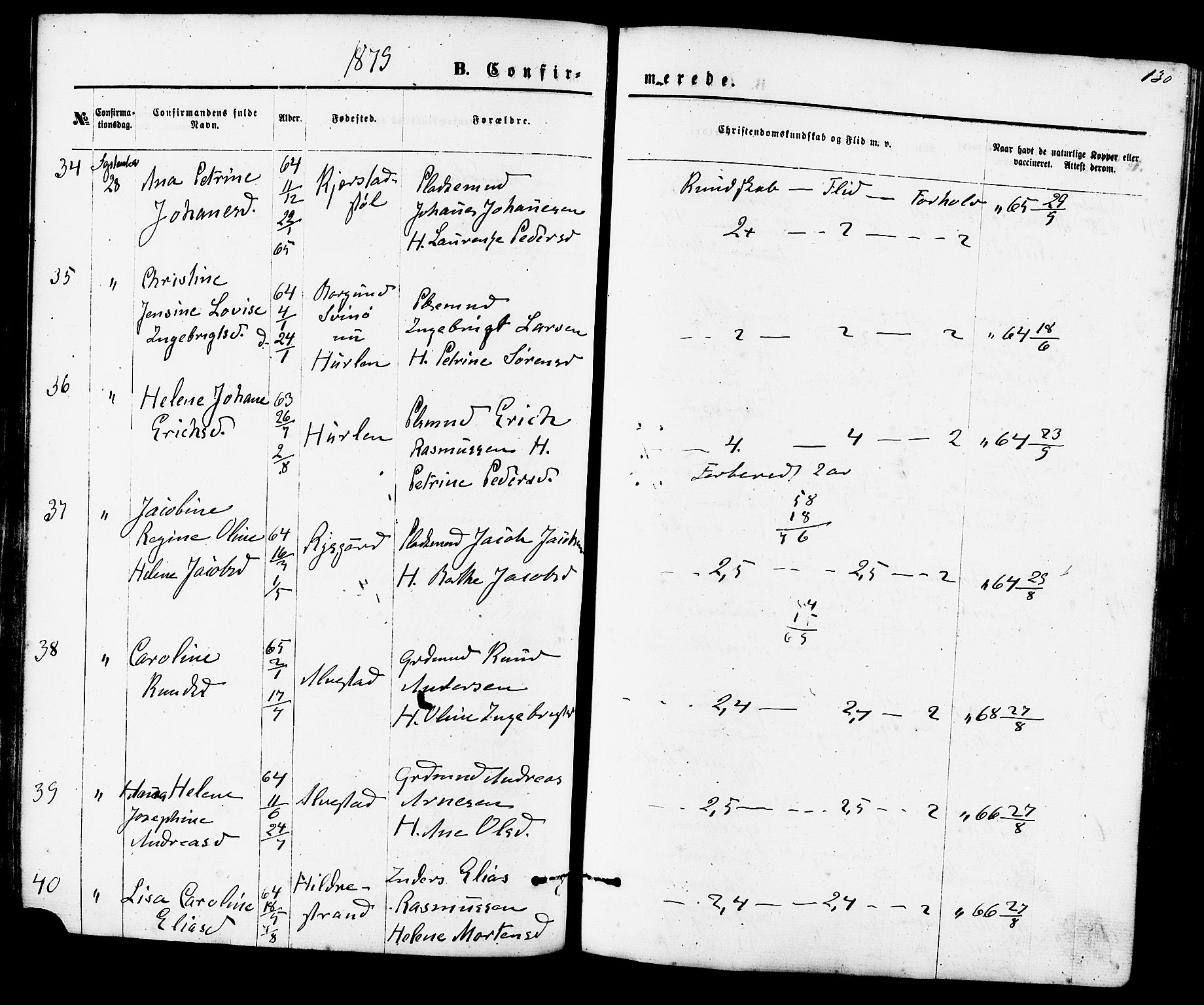 Ministerialprotokoller, klokkerbøker og fødselsregistre - Møre og Romsdal, AV/SAT-A-1454/536/L0500: Parish register (official) no. 536A09, 1876-1889, p. 130