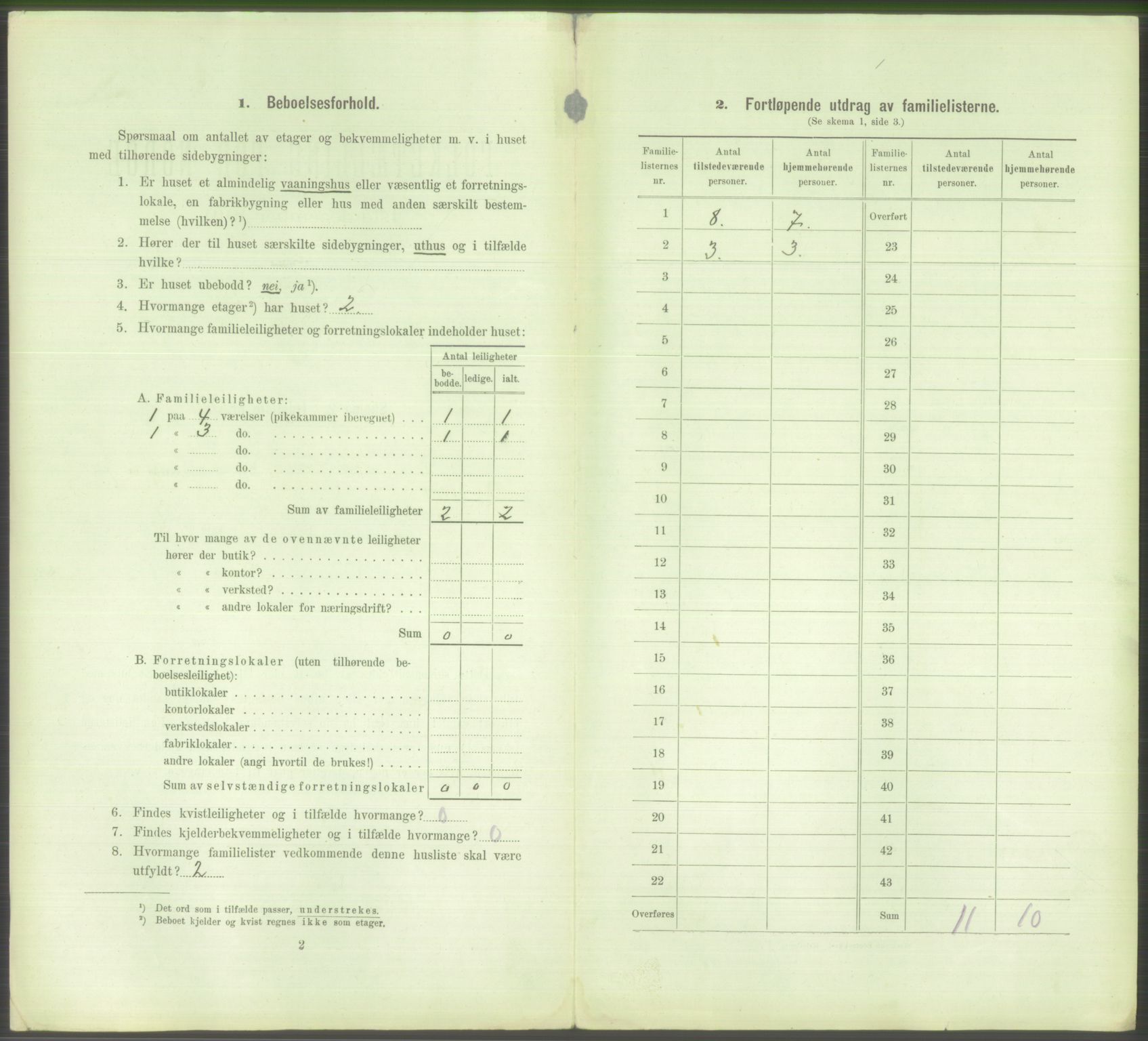 RA, 1910 census for Hønefoss, 1910