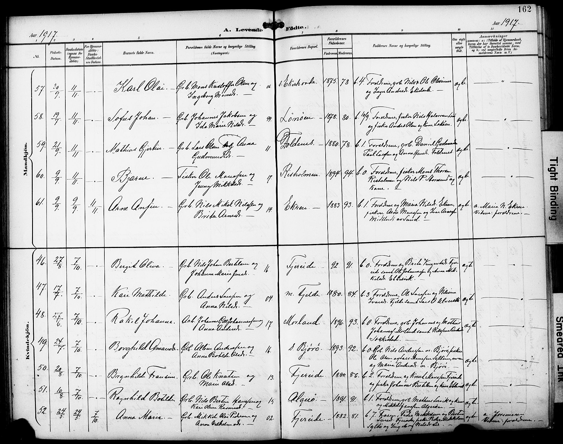 Fjell sokneprestembete, SAB/A-75301/H/Hab: Parish register (copy) no. A 5, 1899-1918, p. 162