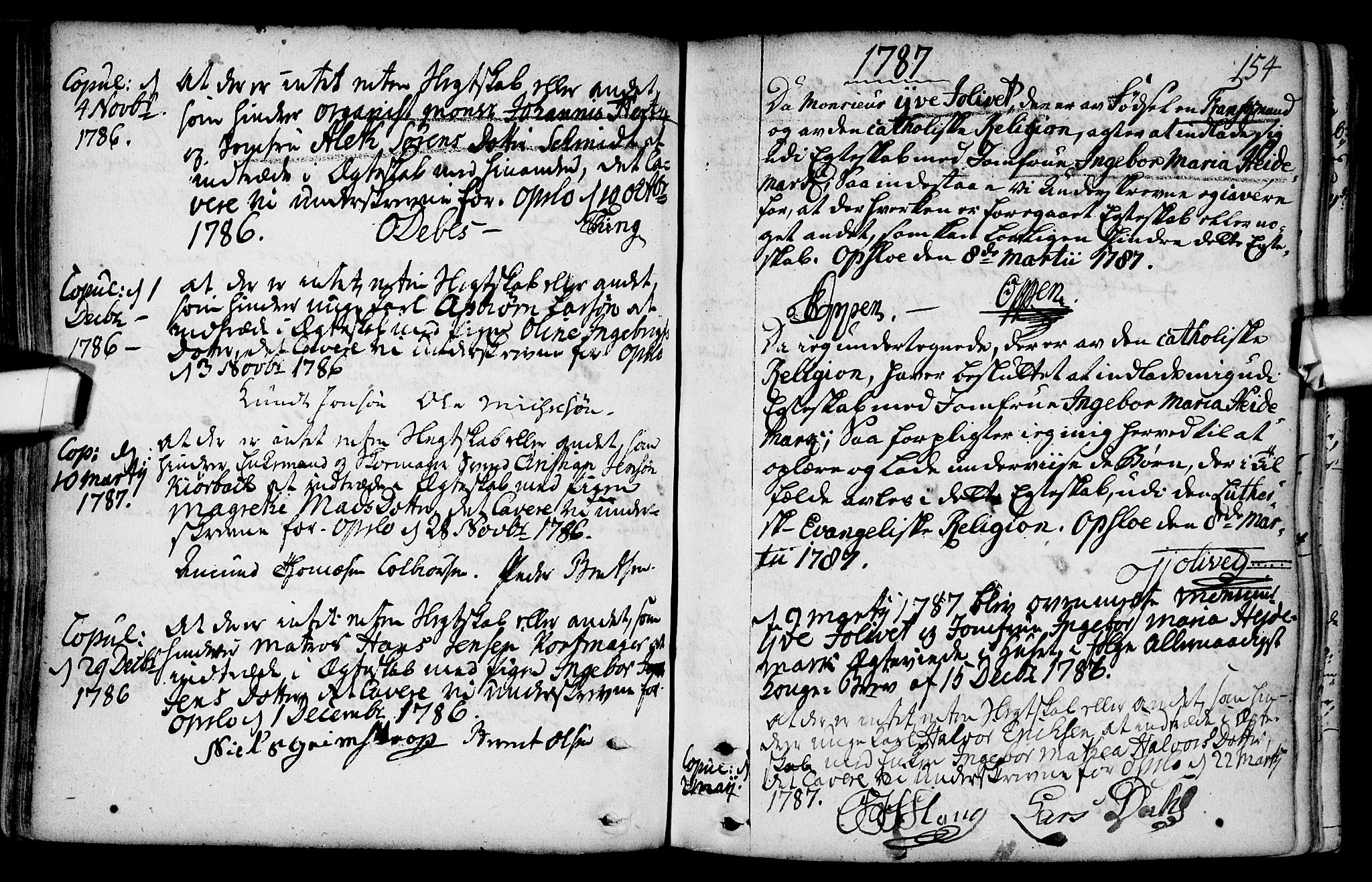 Gamlebyen prestekontor Kirkebøker, AV/SAO-A-10884/F/Fa/L0001: Parish register (official) no. 1, 1734-1818, p. 154