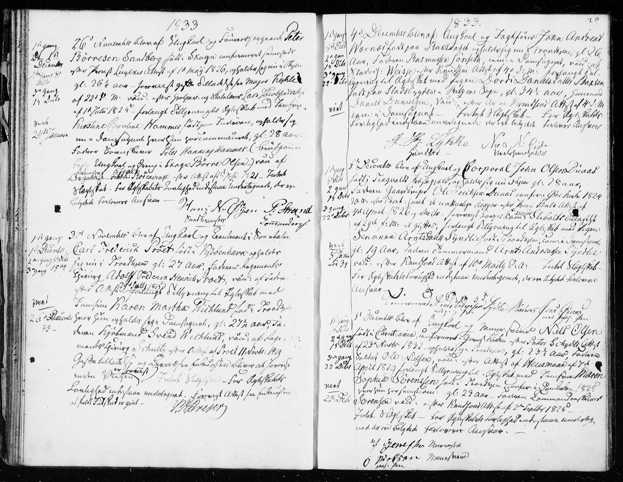 Ministerialprotokoller, klokkerbøker og fødselsregistre - Sør-Trøndelag, SAT/A-1456/601/L0046: Parish register (official) no. 601A14, 1830-1841, p. 29