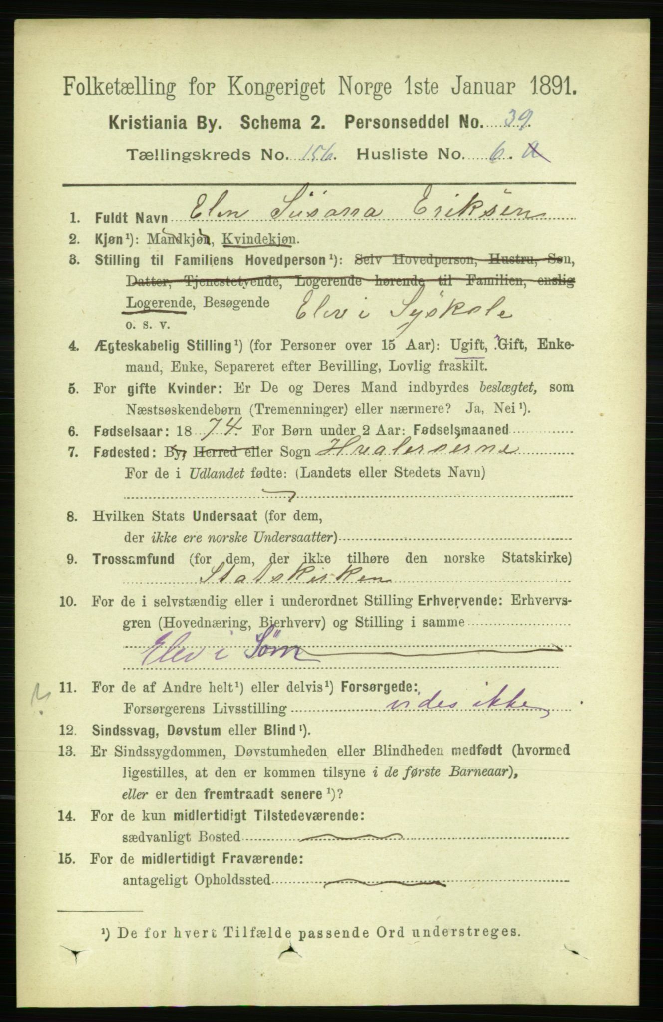 RA, 1891 census for 0301 Kristiania, 1891, p. 88771