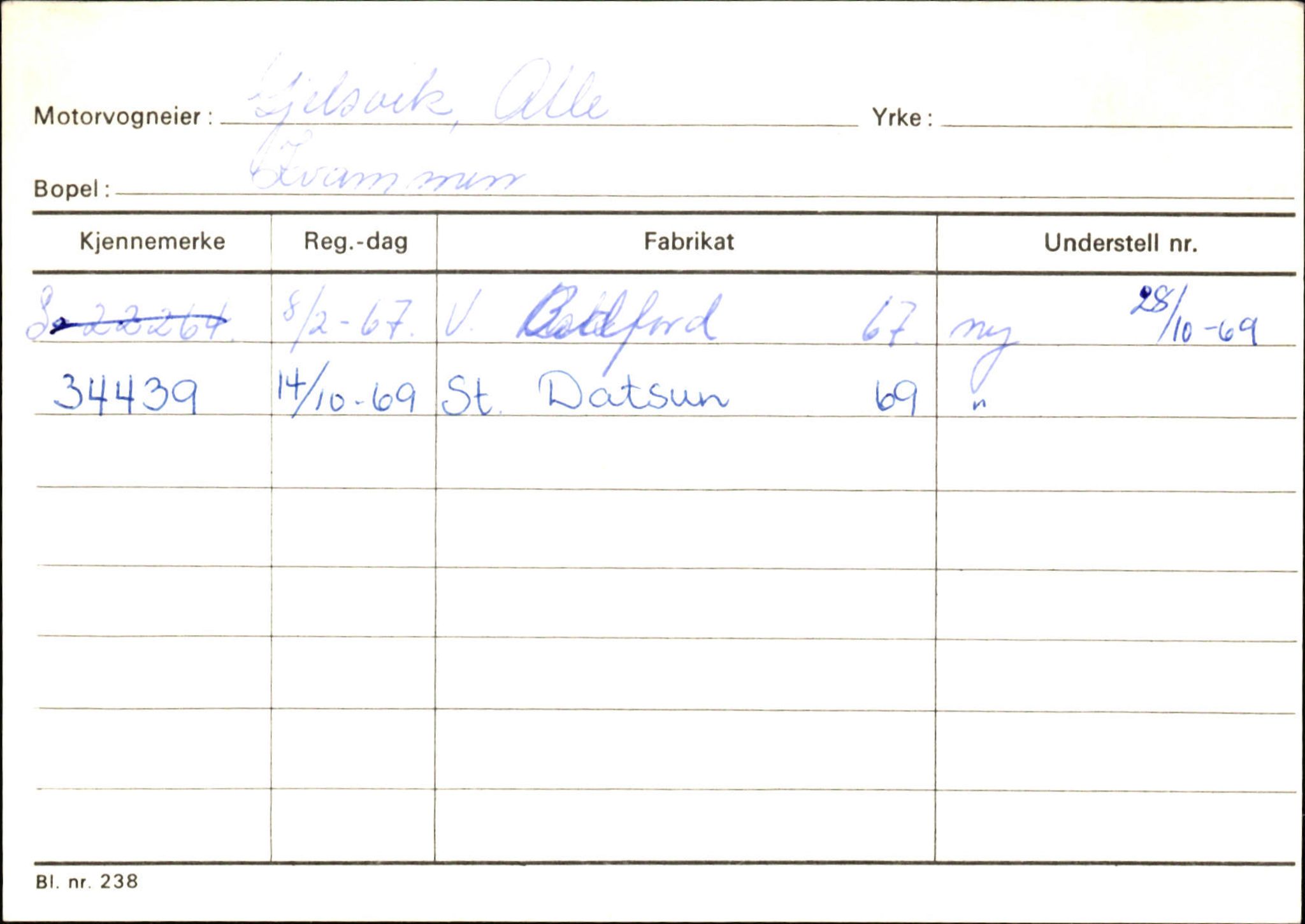 Statens vegvesen, Sogn og Fjordane vegkontor, AV/SAB-A-5301/4/F/L0132: Eigarregister Askvoll A-Å. Balestrand A-Å, 1945-1975, p. 363