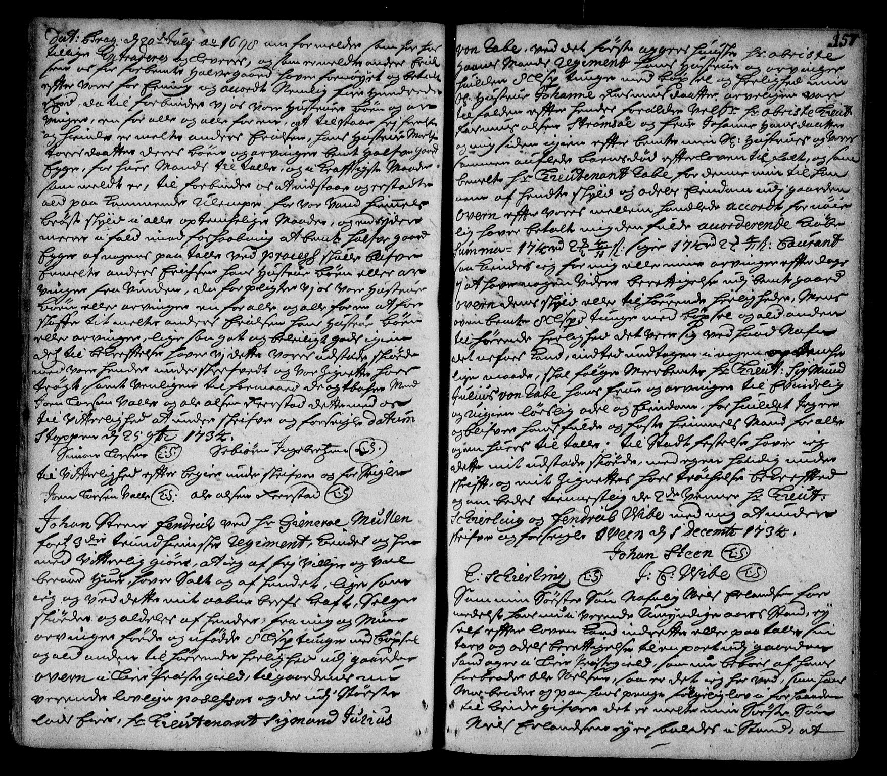 Lier, Røyken og Hurum sorenskriveri, SAKO/A-89/G/Ga/Gaa/L0002: Mortgage book no. II, 1725-1755, p. 157