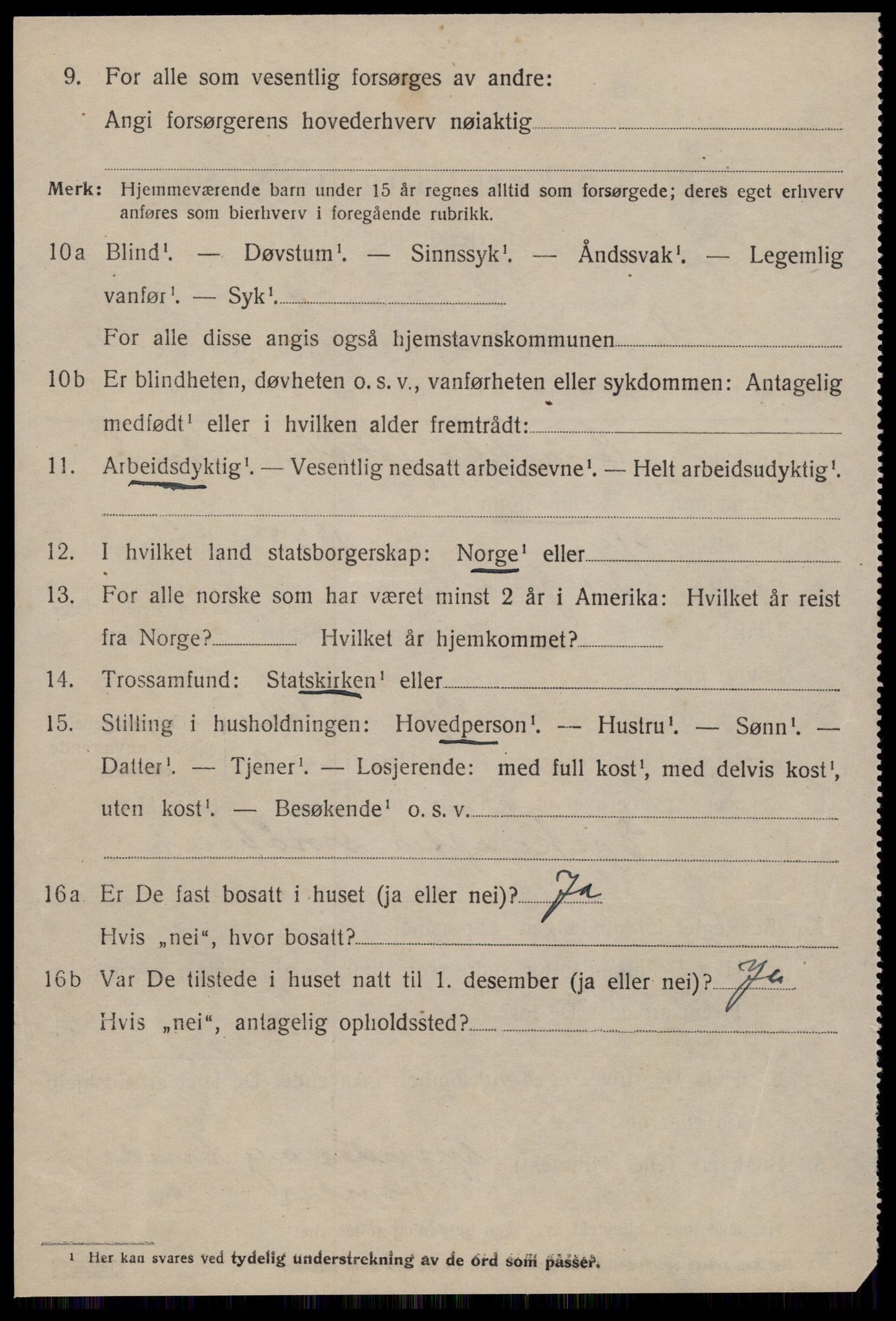 SAT, 1920 census for Straumsnes, 1920, p. 2022