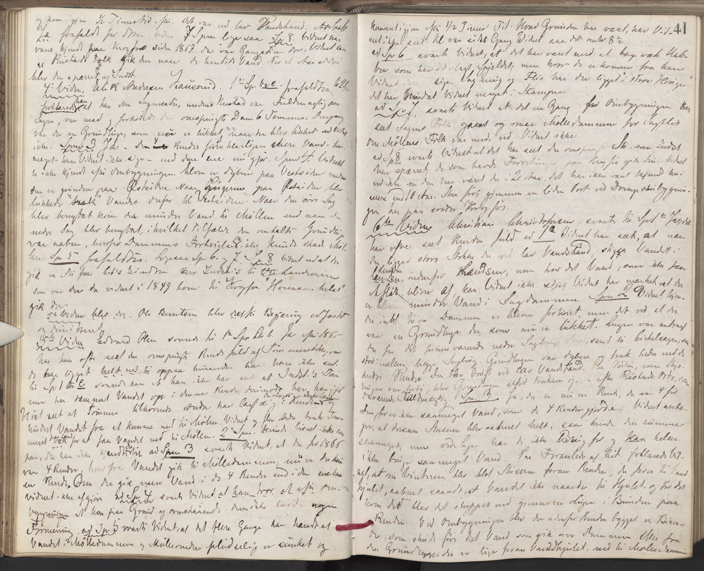 Nes tingrett, AV/SAO-A-10548/F/Fc/Fcb/L0007: Ekstrarettsprotokoll "Q", 1870-1874, p. 40b-41a