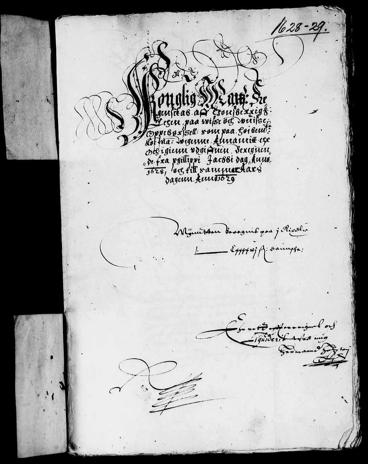 Rentekammeret inntil 1814, Reviderte regnskaper, Lensregnskaper, AV/RA-EA-5023/R/Rb/Rbo/L0009: Tønsberg len, 1627-1629