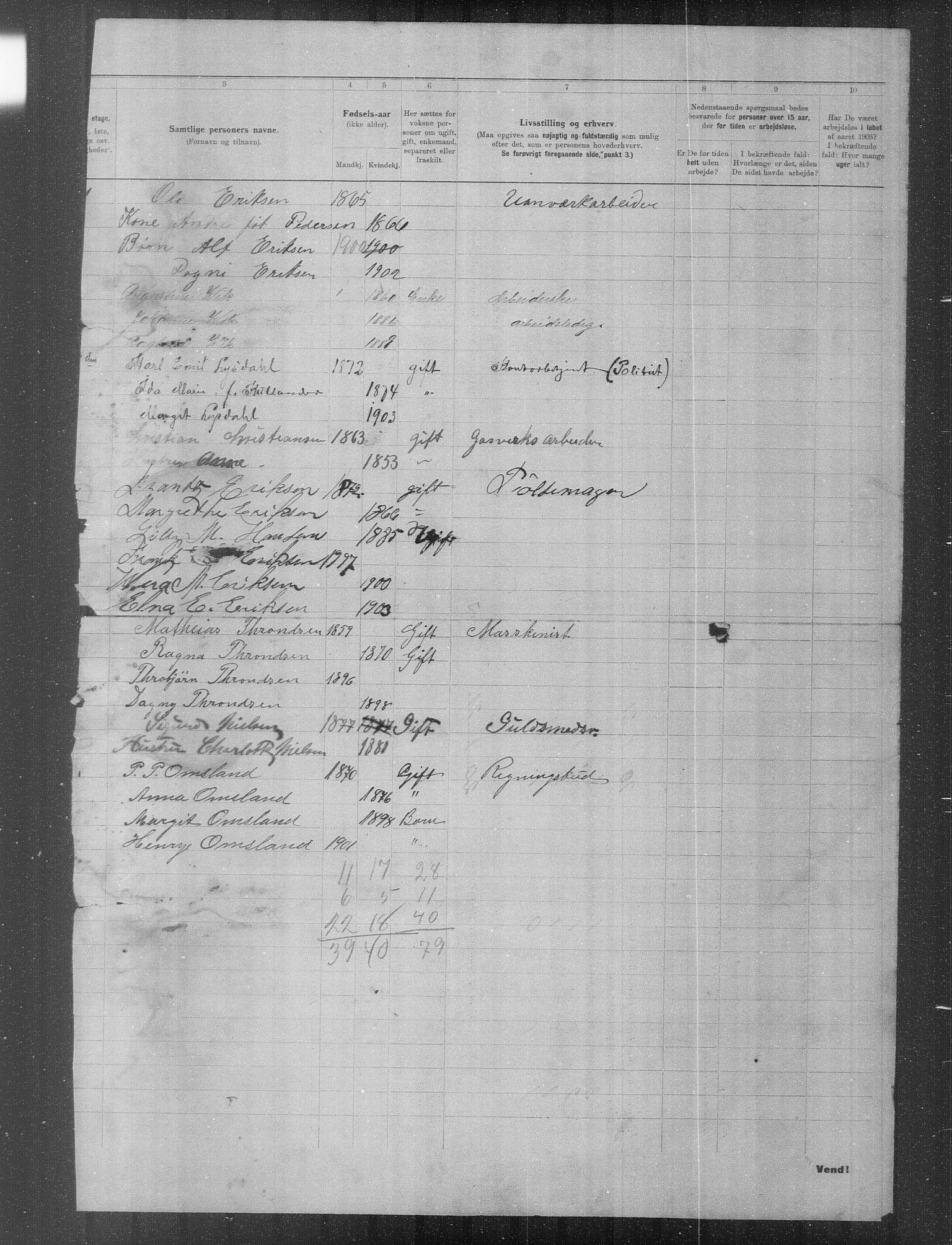 OBA, Municipal Census 1903 for Kristiania, 1903, p. 23430