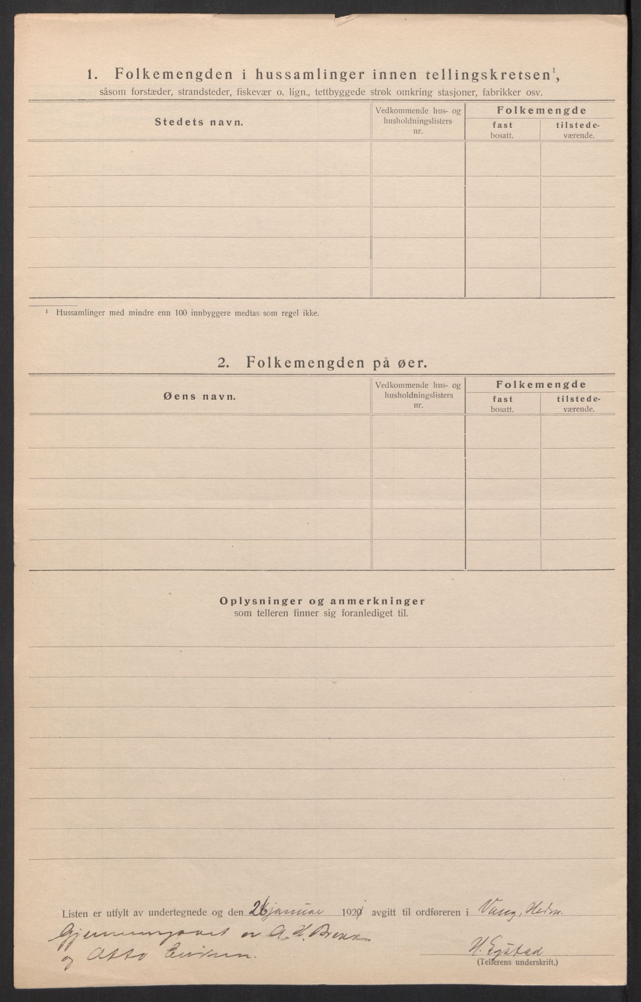 SAH, 1920 census for Vang (Hedmark), 1920, p. 23