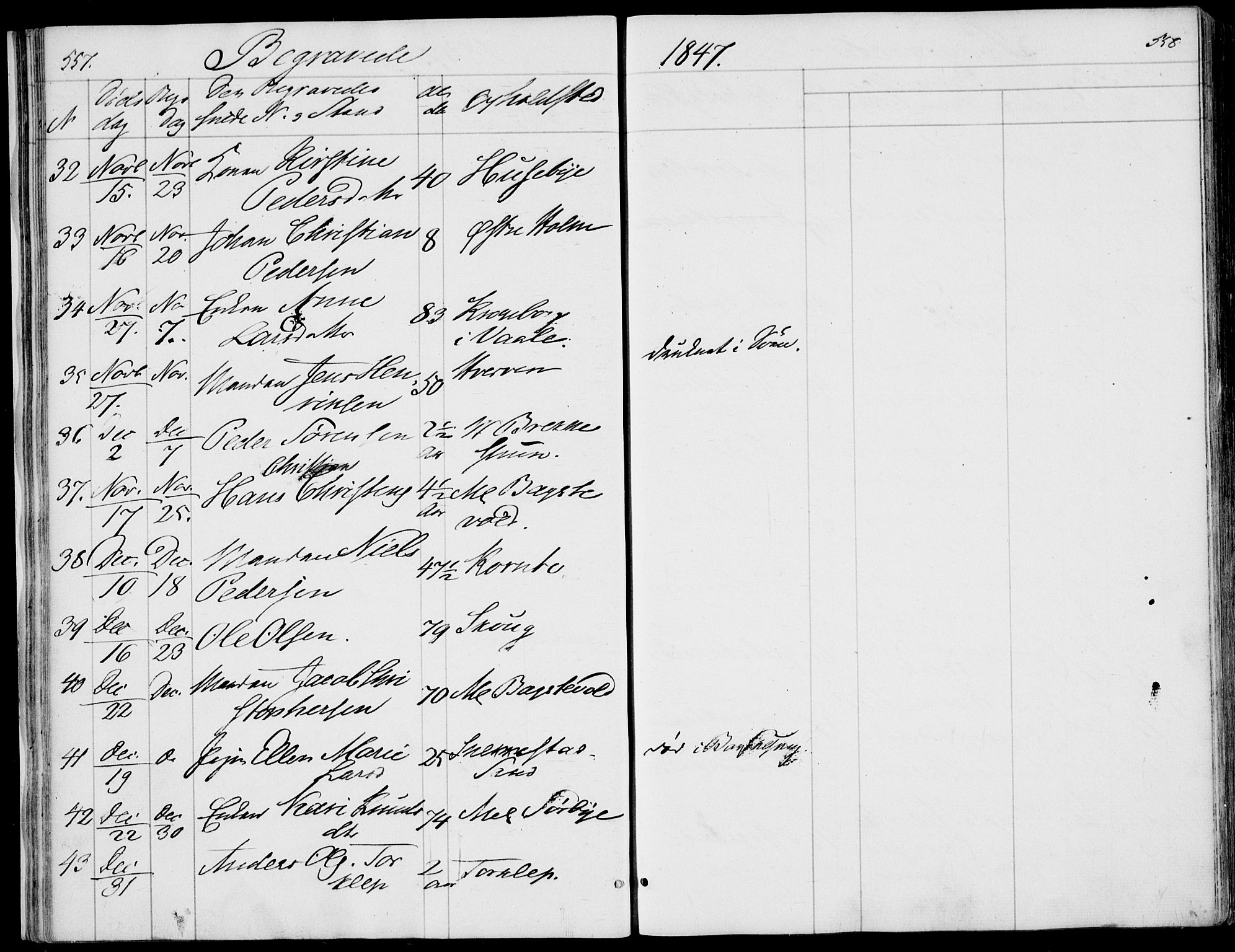 Våle kirkebøker, AV/SAKO-A-334/F/Fa/L0009b: Parish register (official) no. I 9B, 1841-1860, p. 557-558